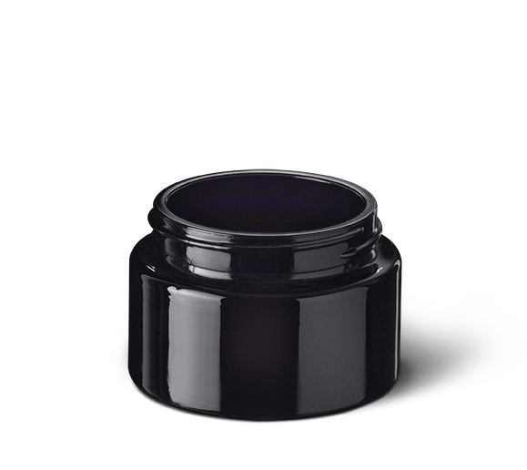 Child-resistant lid Modern 53 special, PP, black, glossy finish with violet Phan inlay (for Eris 60)