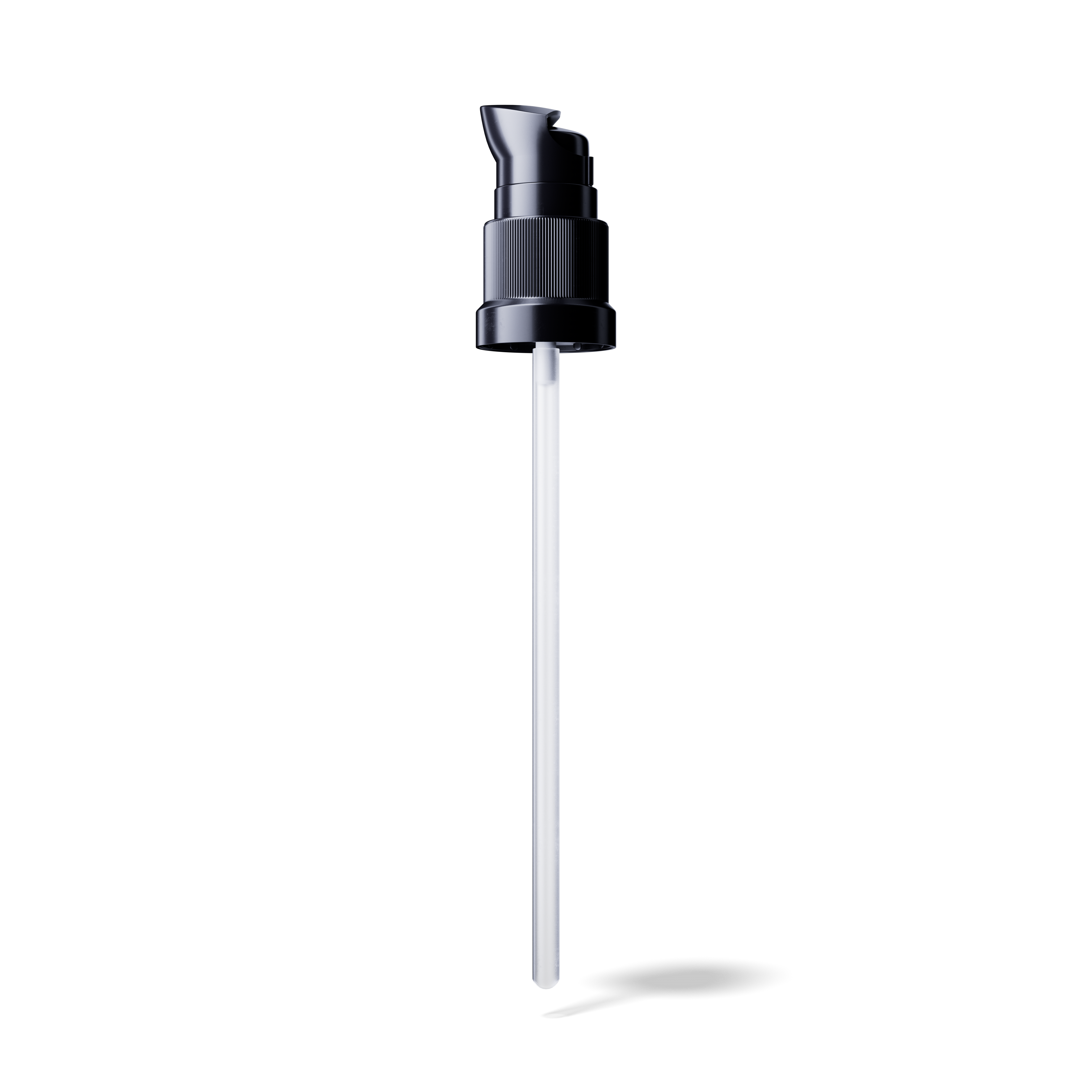 Lotion pump Metropolitan DIN18, PP, black, dose 0.15ml, black security clip (Orion 100)