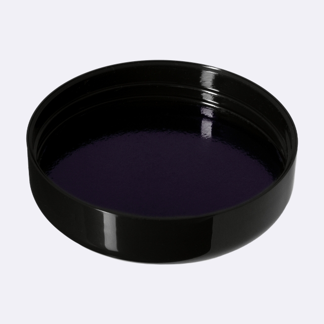 Lid Classic 75/400, SAN, black, glossy finish, violet Phan inlay (Saturn 500)