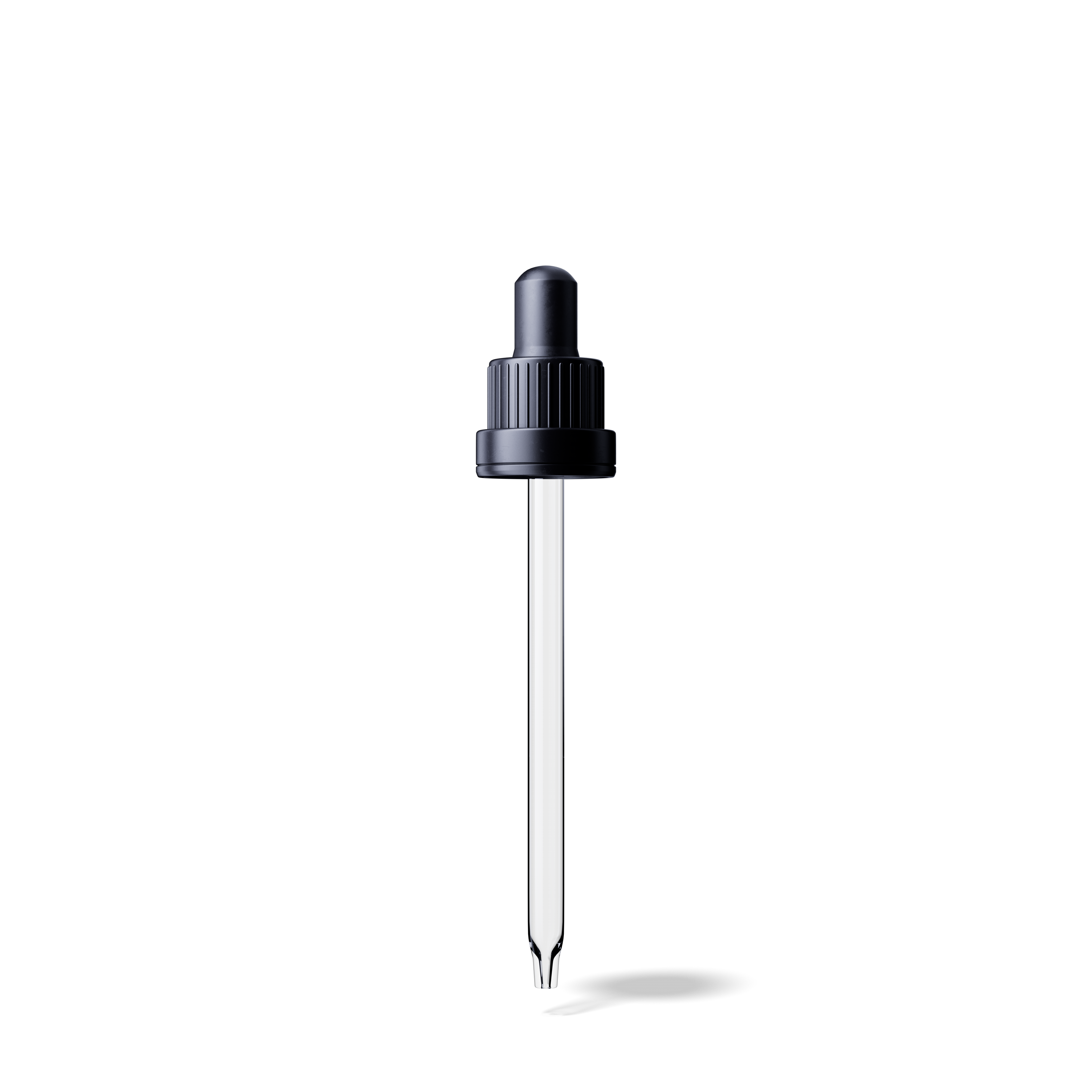 Pipette tamper evident DIN18, III, black, ribbed, bulb NBR, dose 0.7ml, conical tip (Orion 50)