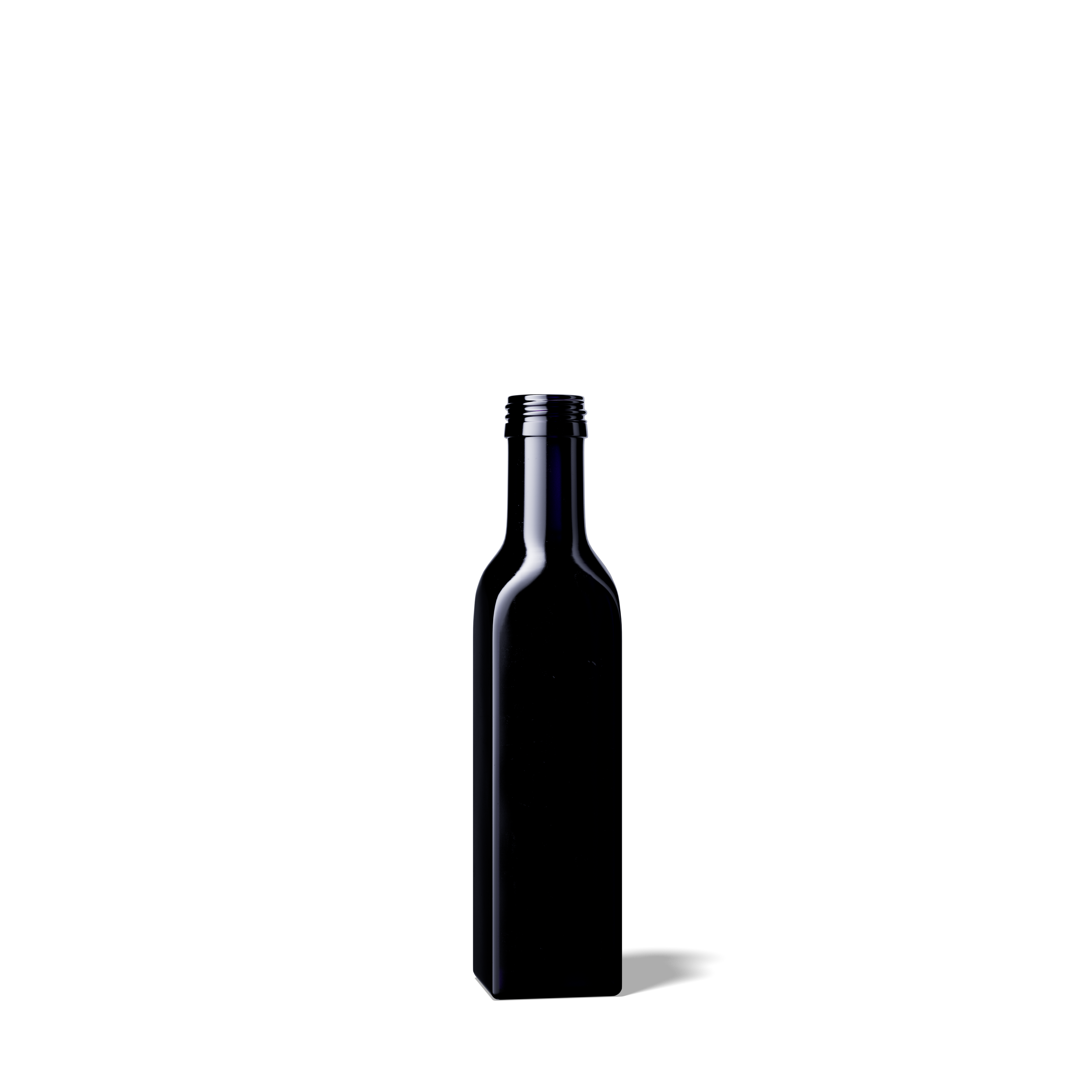 Oil bottle Castor 250ml, 31.5 STD thread, square, Miron