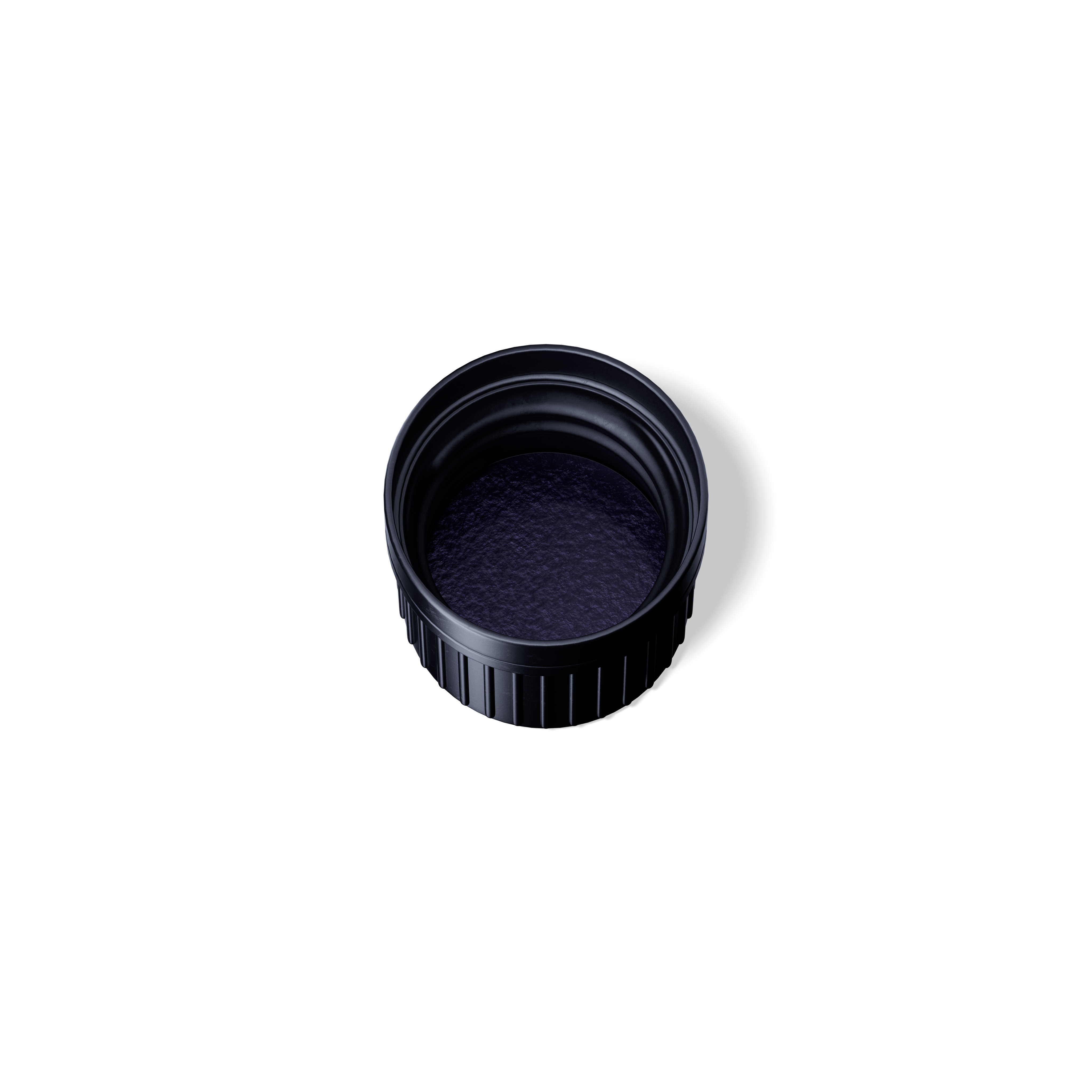 Screw cap tamper-evident DIN18, II, PEHD, black, violet Phan inlay (Orion)