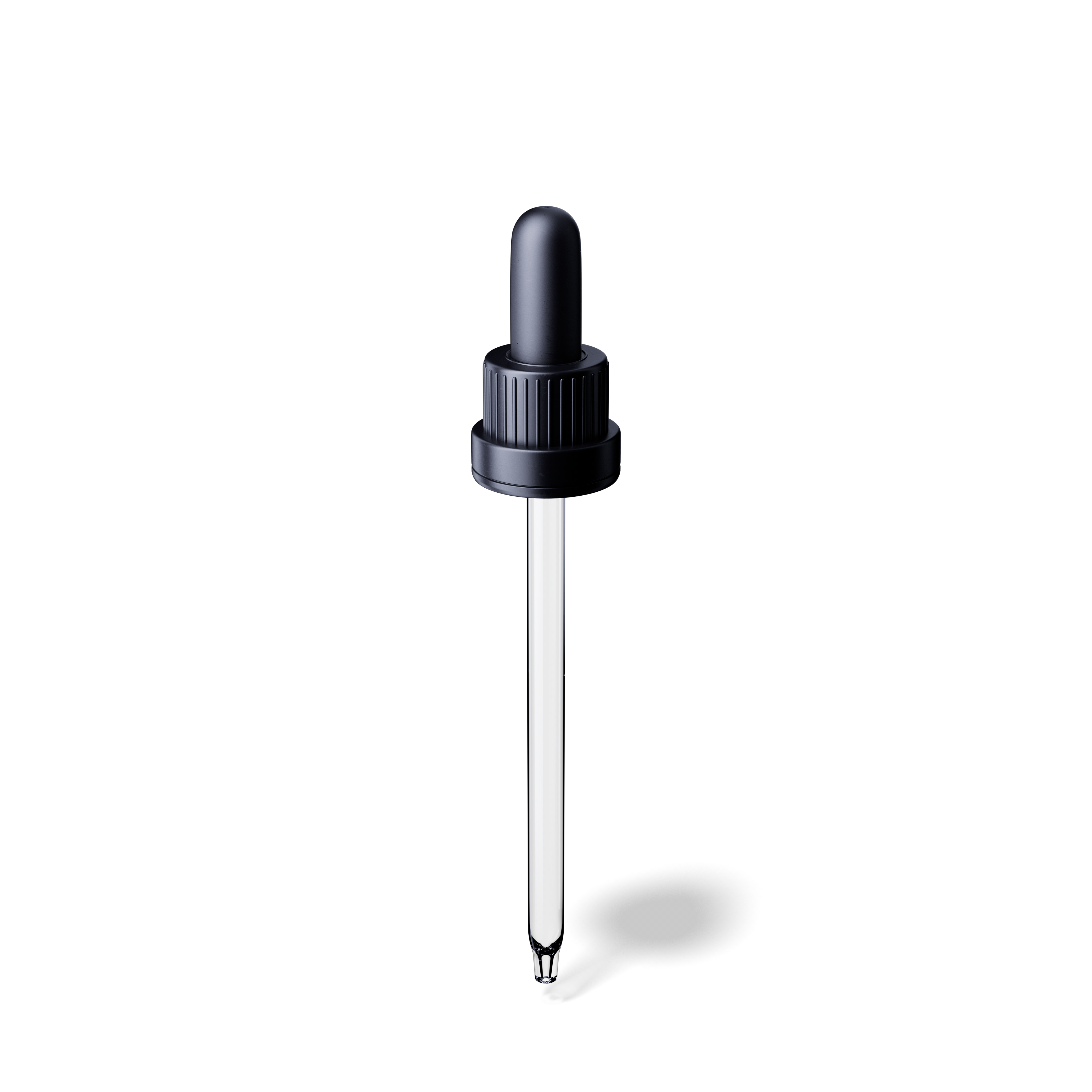Pipette tamper evident DIN18, III, black, ribbed, bulb NBR, dose 1.0ml, conical tip (Orion 60)