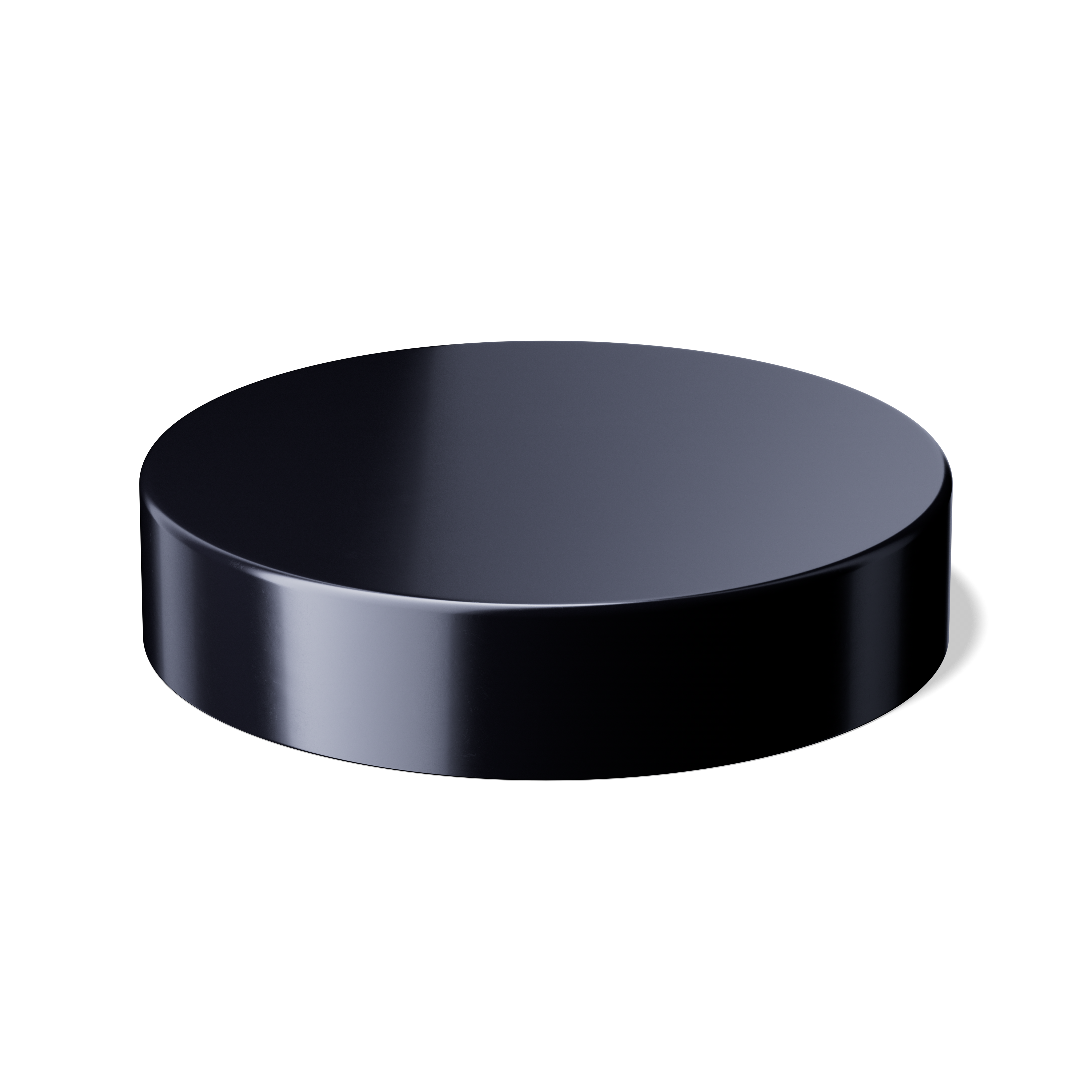 Lid child-resistant Modern 86 special, PP, black, glossy finish, violet Phan inlay (Eris 240)
