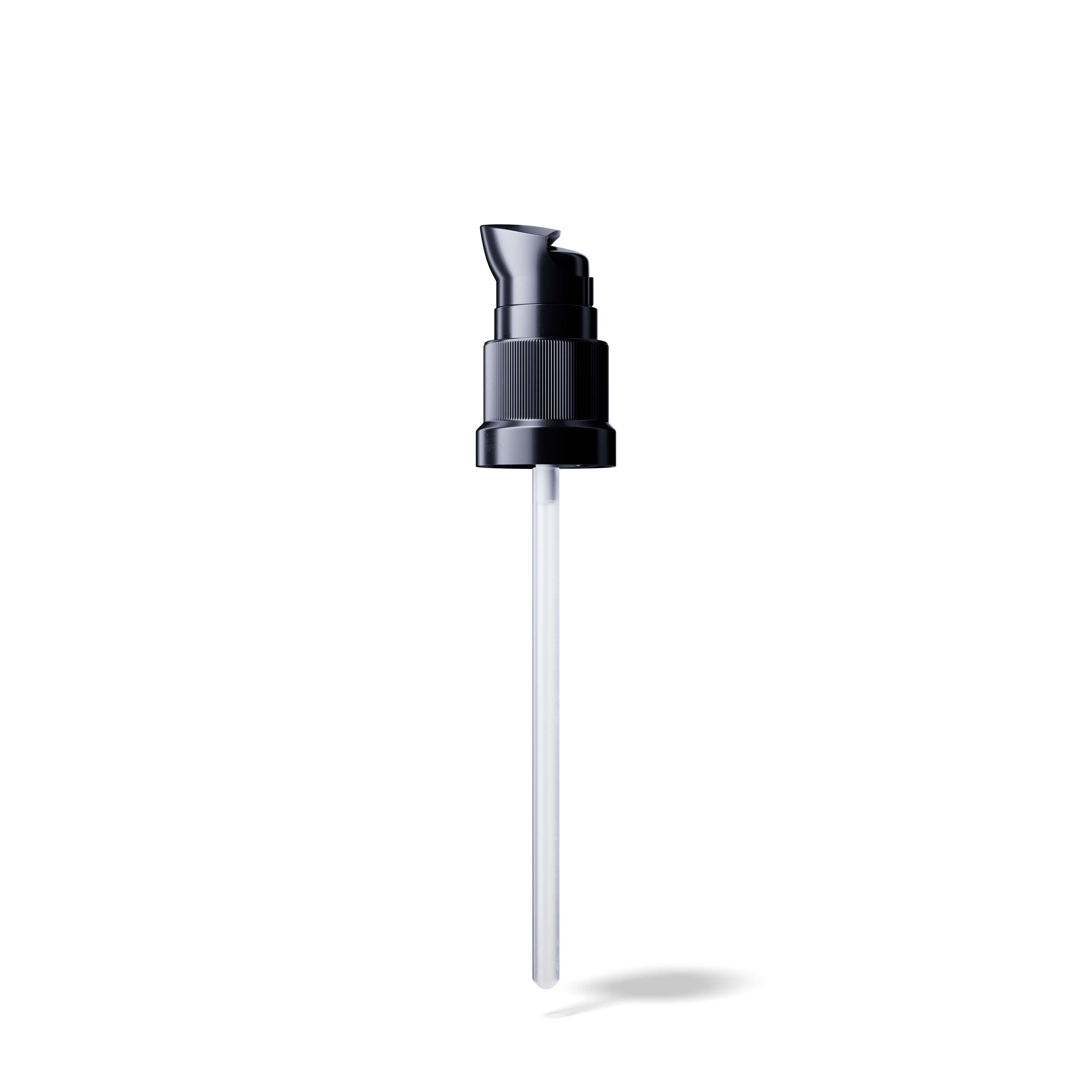 Lotion pump Metropolitan DIN18, PP, black, dose 0.15ml, black security clip (Orion 50)