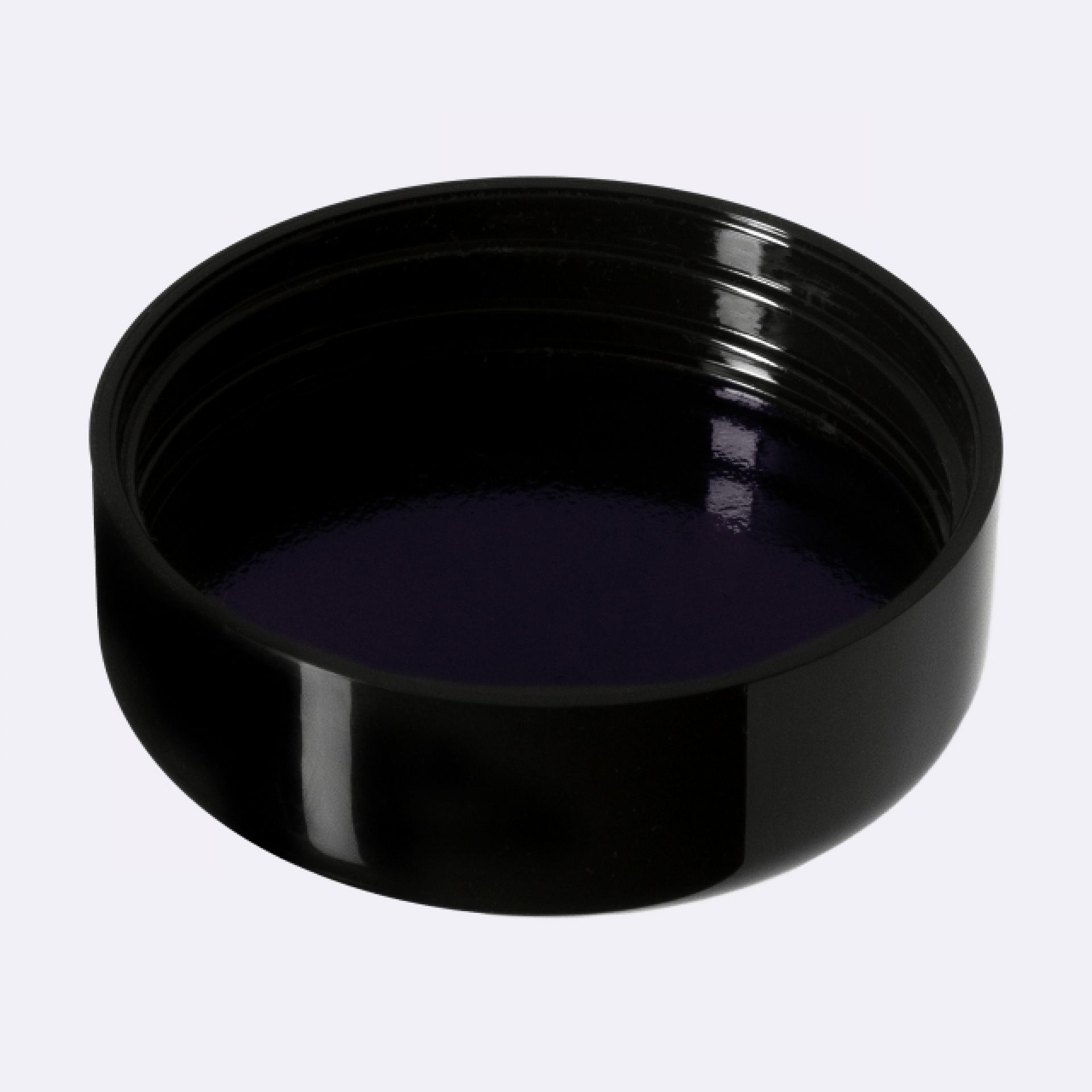 Lid Classic 45/400, SAN, black, glossy finish, violet Phan inlay (Saturn 50/100)