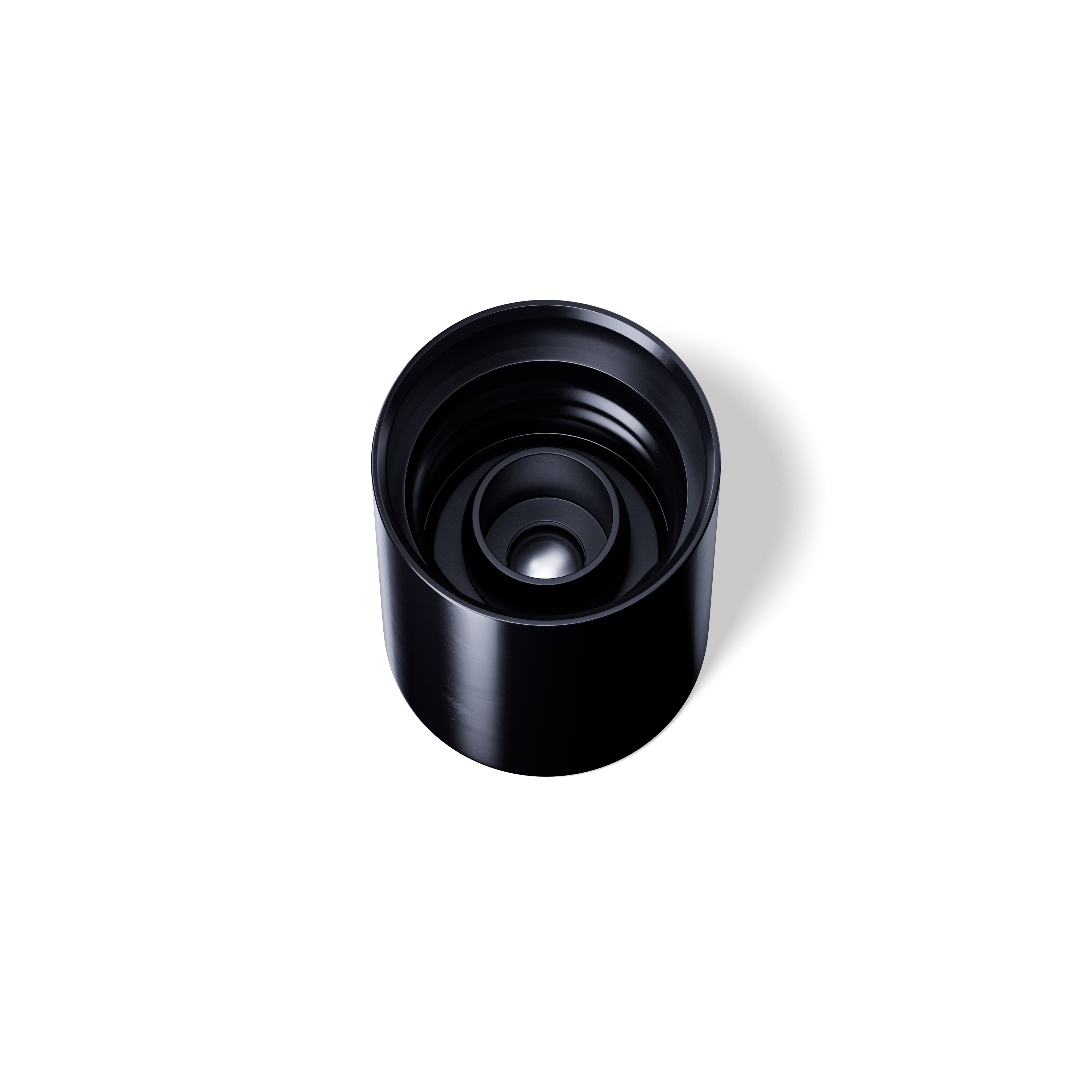 Roll-on cap DIN18, PP, black fitment, stainless steel ball, black cap (Orion)