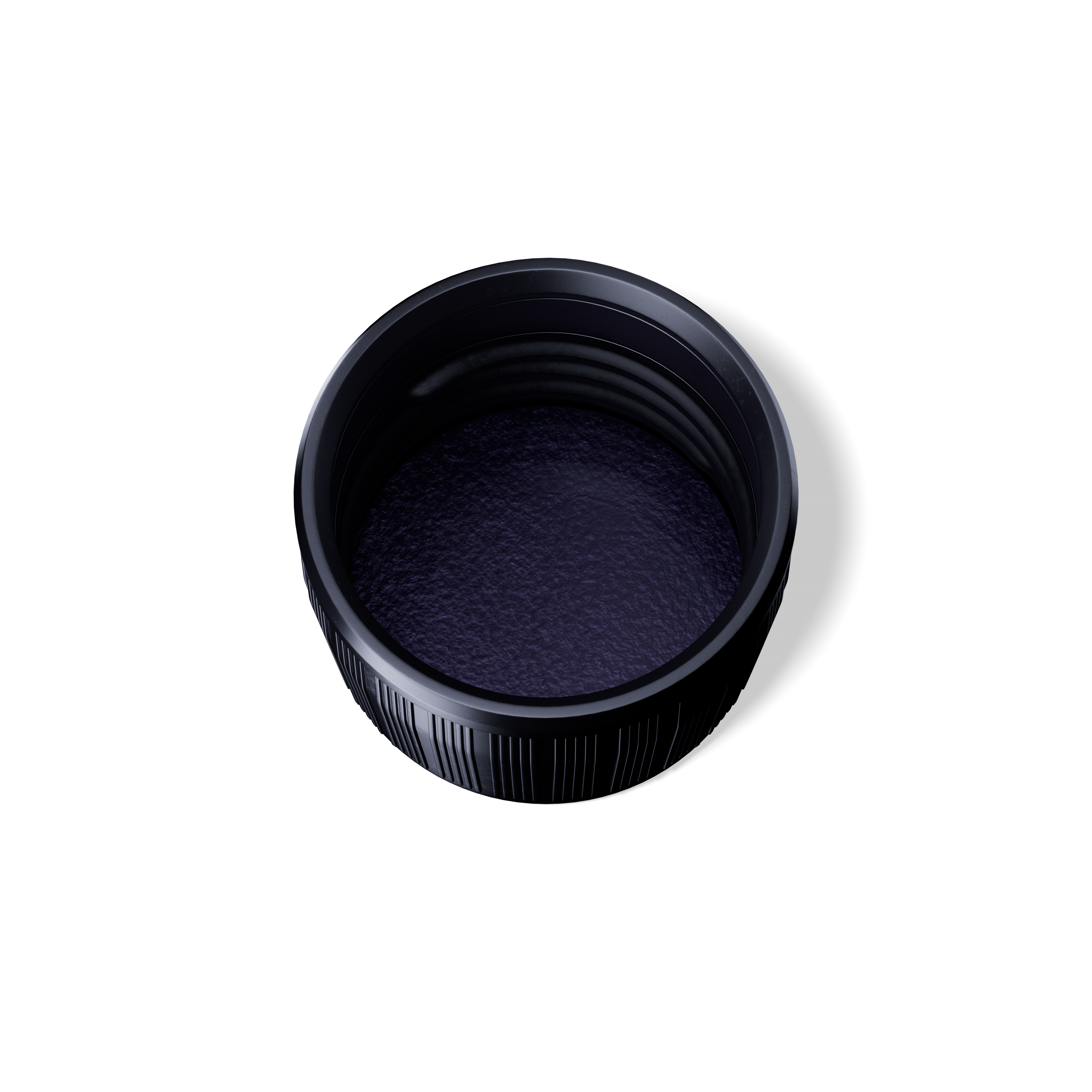 Screw cap child-tamper evident PP28, II, PP/PEHD, black, violet Phan liner (Aquarius)