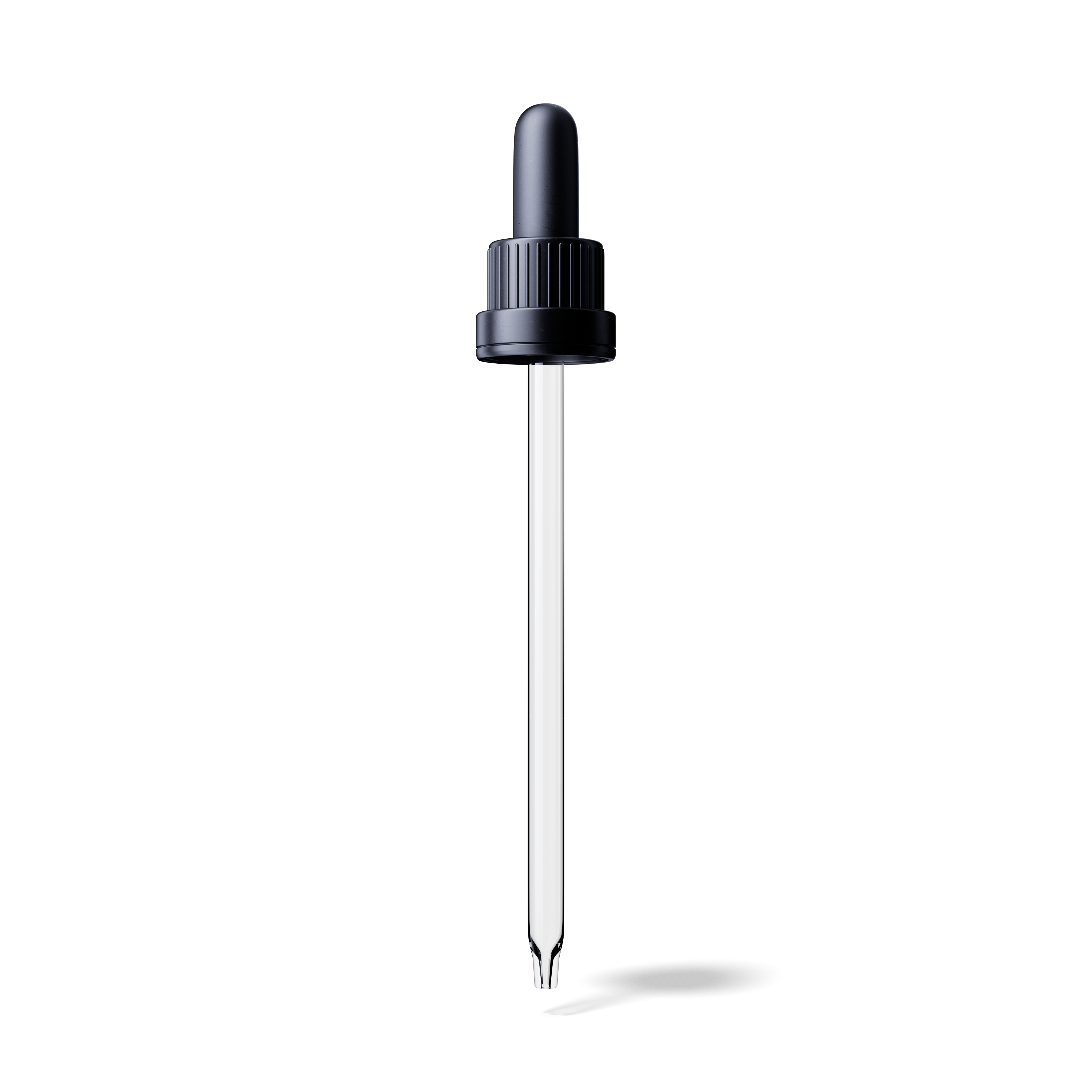 Pipette tamper evident DIN18, III, black, ribbed, bulb NBR, dose 1.0ml, conical tip (Orion 100)