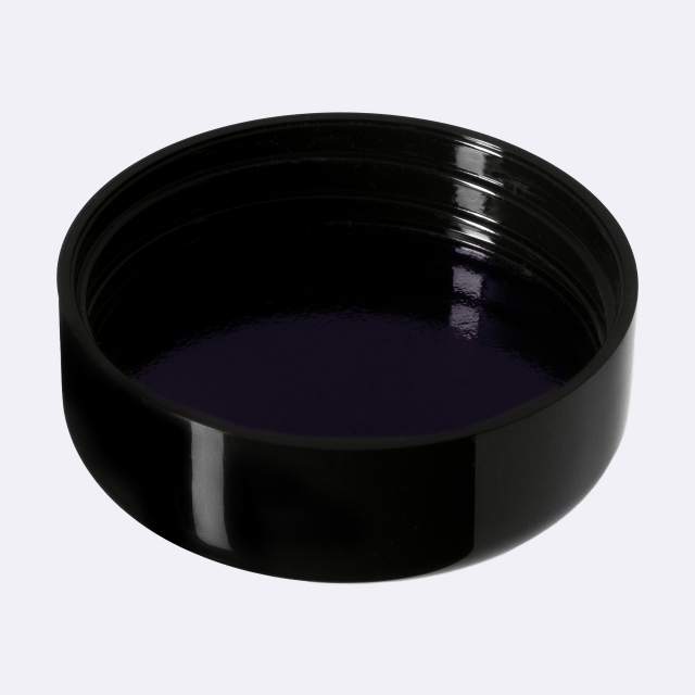 Deckel Classic 48/400, SAN, schwarz, glänzend mit violetter Phan-Einlage (für Saturn 100 & Carina 200/300)