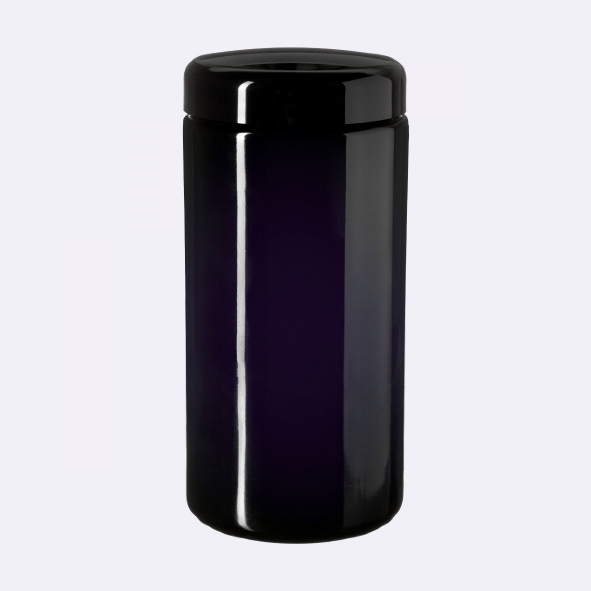Lid Classic 89/400, SAN, black, glossy finish, violet Phan inlay (Saturn 1000)