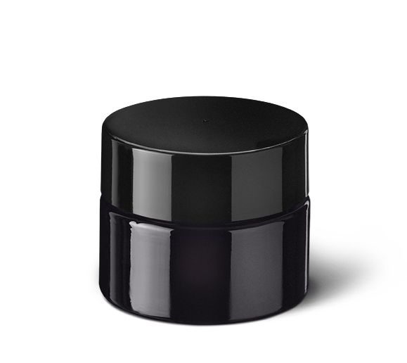 Lid child-resistant Modern 53 special, PP, black, glossy finish, violet Phan inlay (Eris 60)