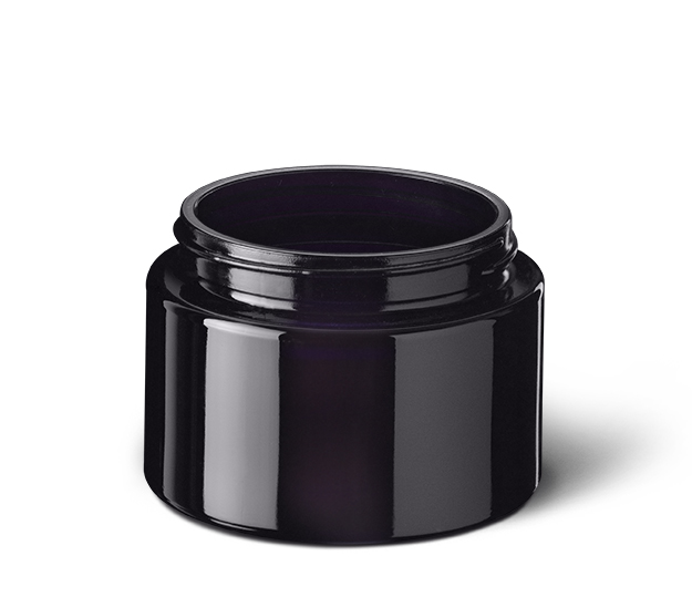 Child-resistant lid Modern 70 special, PP, black, glossy finish with violet Phan inlay