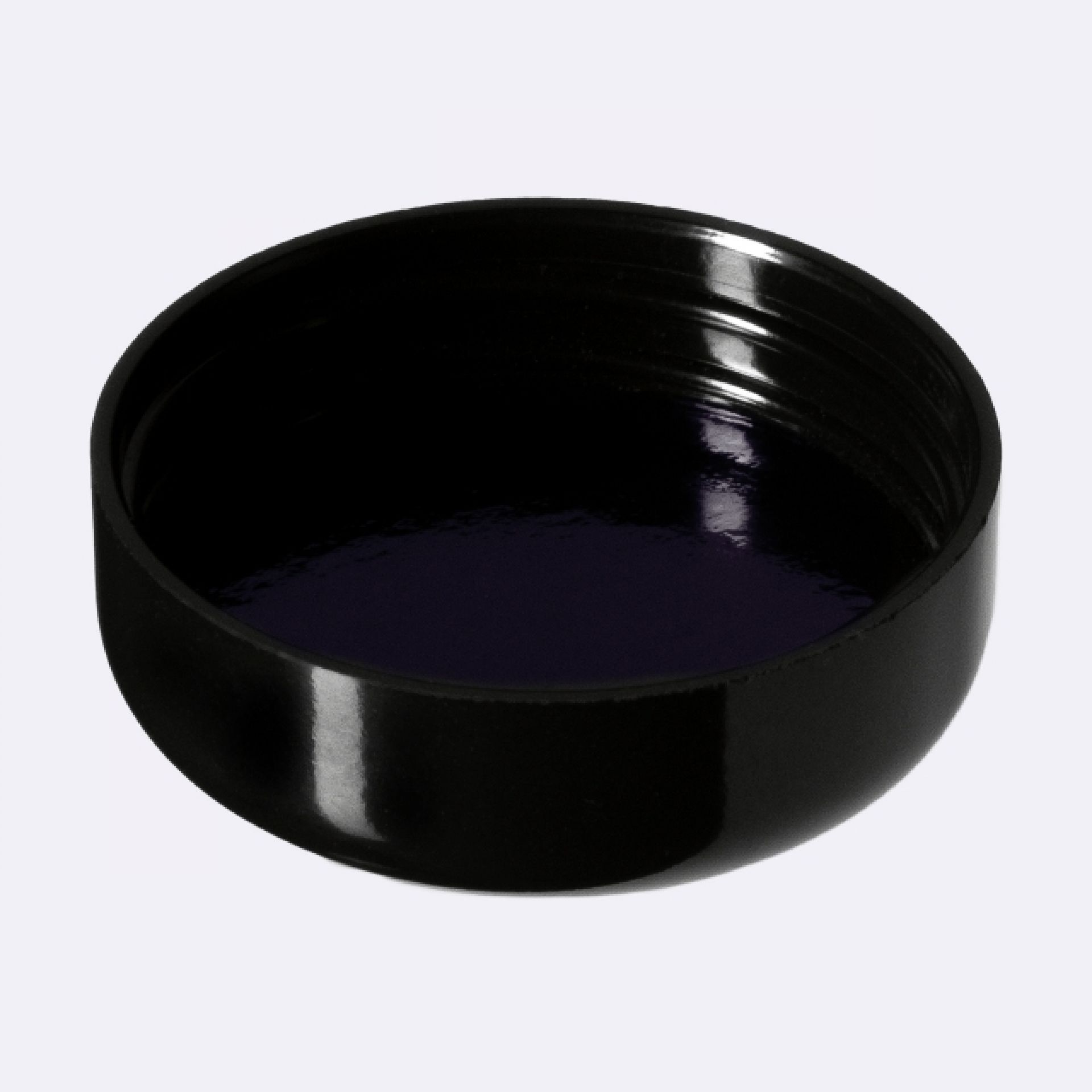 Lid Classic 38 special thread, UREA, black, glossy finish, violet Phan inlay (Ceres 15)