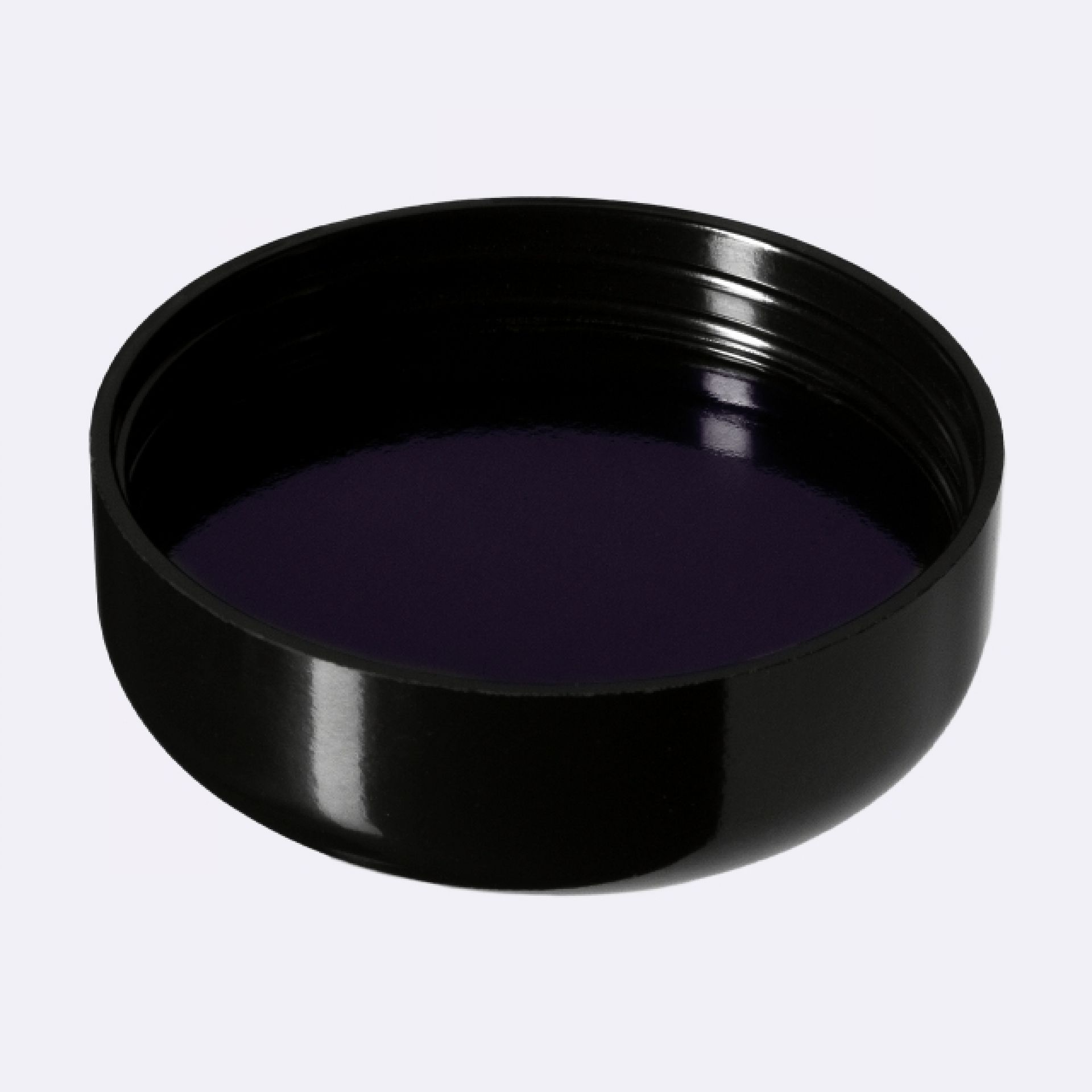 Lid Classic 58 special thread, UREA, black, glossy finish, violet Phan inlay (Ceres 100/Carina 500)