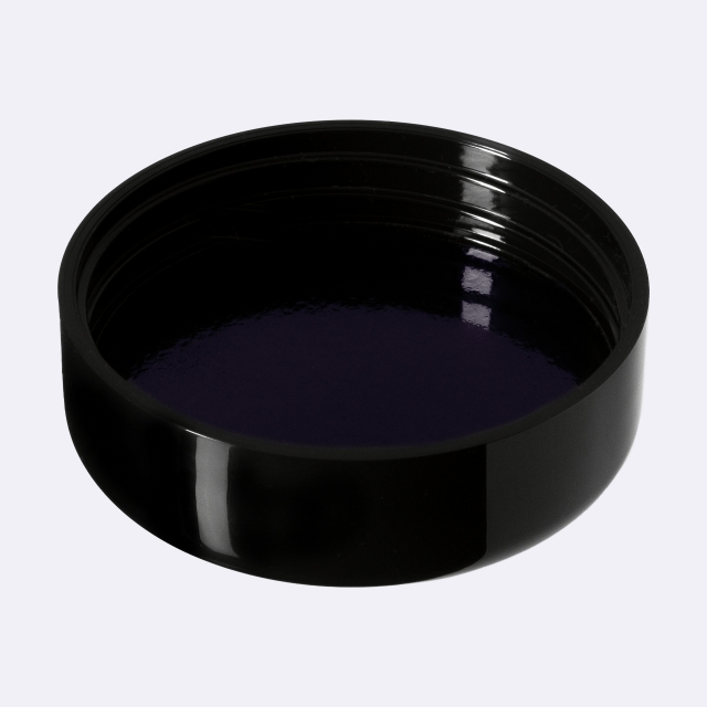 Lid Classic 53/400, SAN, black, glossy finish with violet Phan inlay (for Saturn 150)