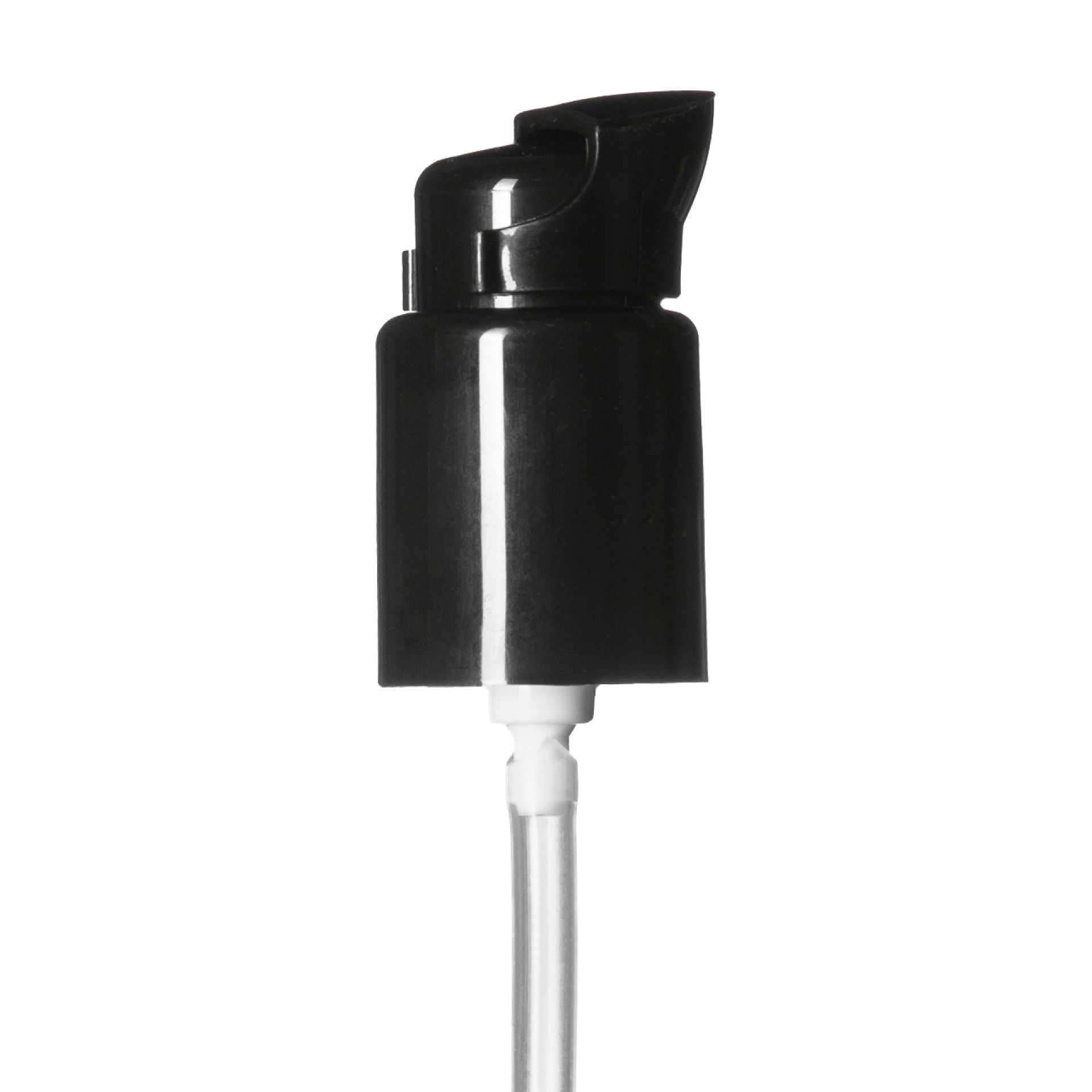 Lotion pump Metropolitan 18/415, PP, black, dose 0.15ml, black security clip (Virgo 15)