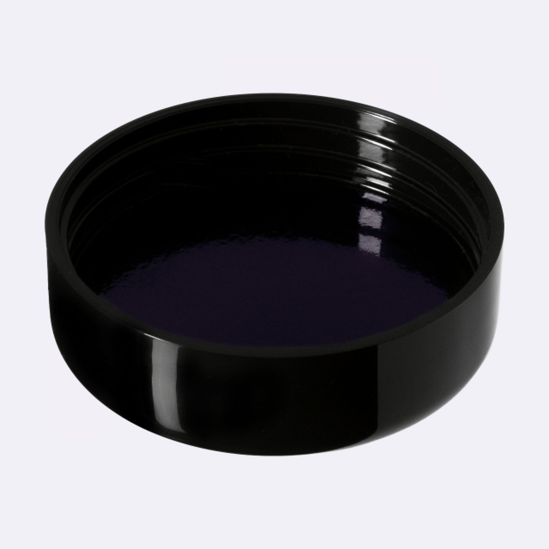 Lid Classic 53/400, SAN, black, glossy finish, violet Phan inlay (Saturn 150)