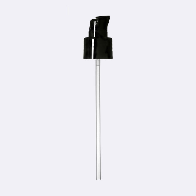 Lotion pump Metropolitan 24/410, PP, black, smooth, dose 0.14 ml with security clip (Draco 200 ml)