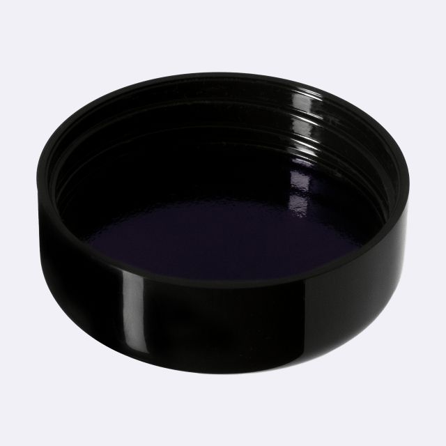 Lid Classic 48/400, SAN, black, glossy finish, violet Phan inlay (Saturn 100)