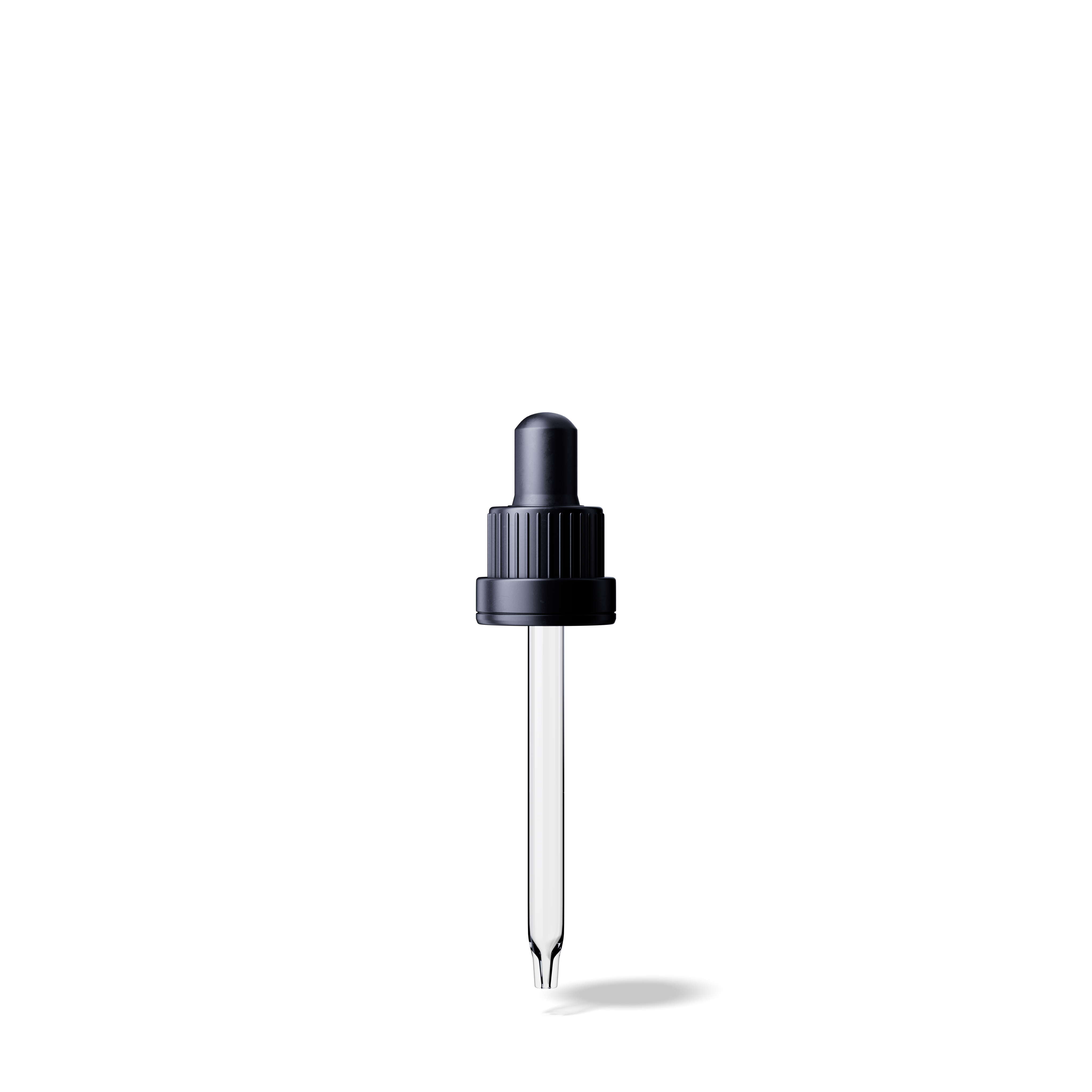 Pipette tamper evident DIN18, III, black, ribbed, bulb NBR, dose 0.7ml, conical tip (Orion 30)