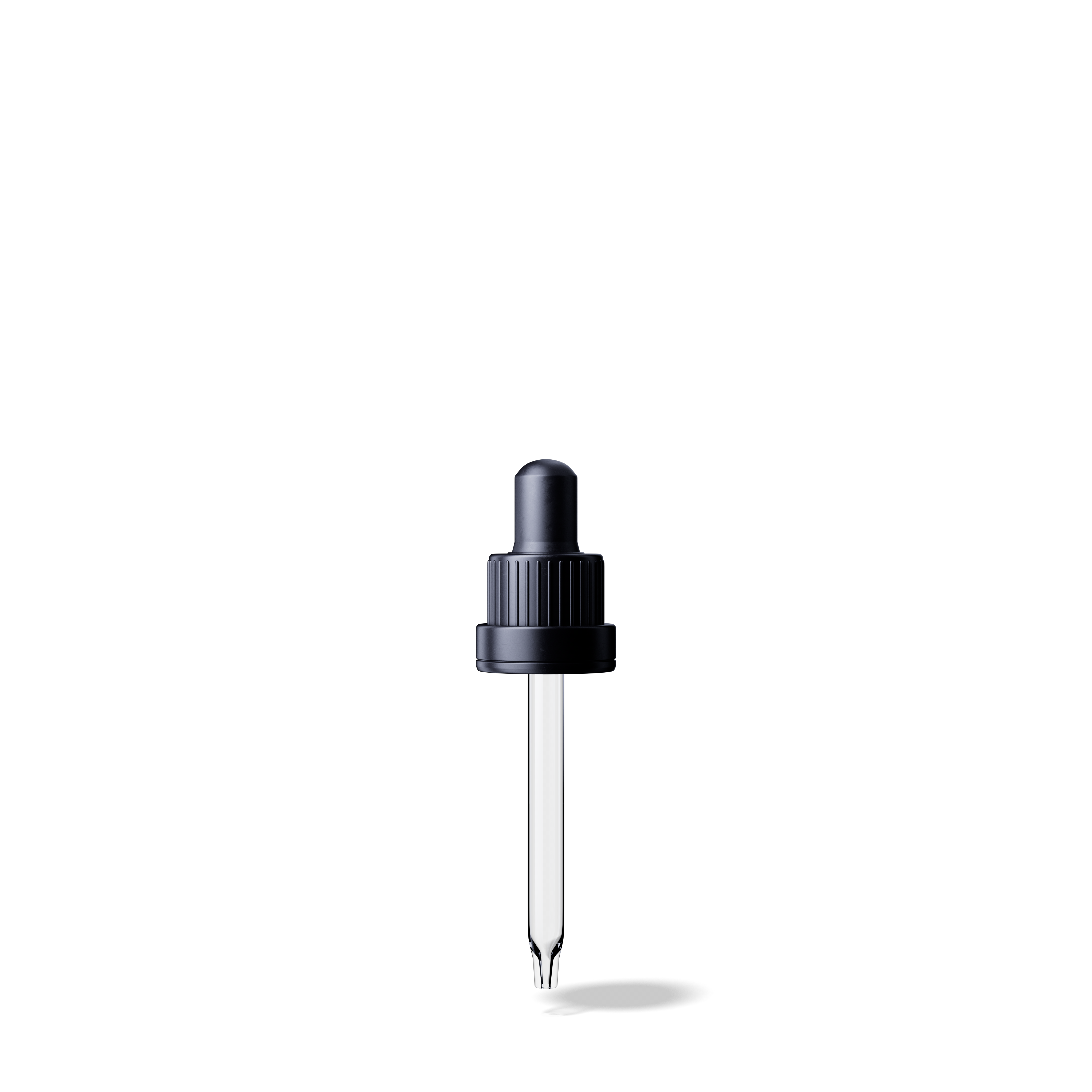 Pipette tamper evident DIN18, III, black, ribbed, bulb NBR, dose 0.7ml, conical tip (Orion 20)