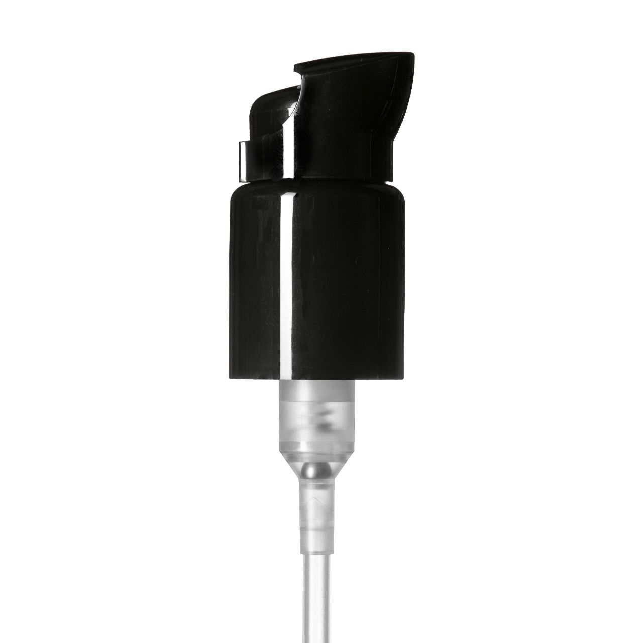 Lotion pump Metropolitan 24/410, PP, black, dose 0.50ml, black security clip (Virgo 200)   