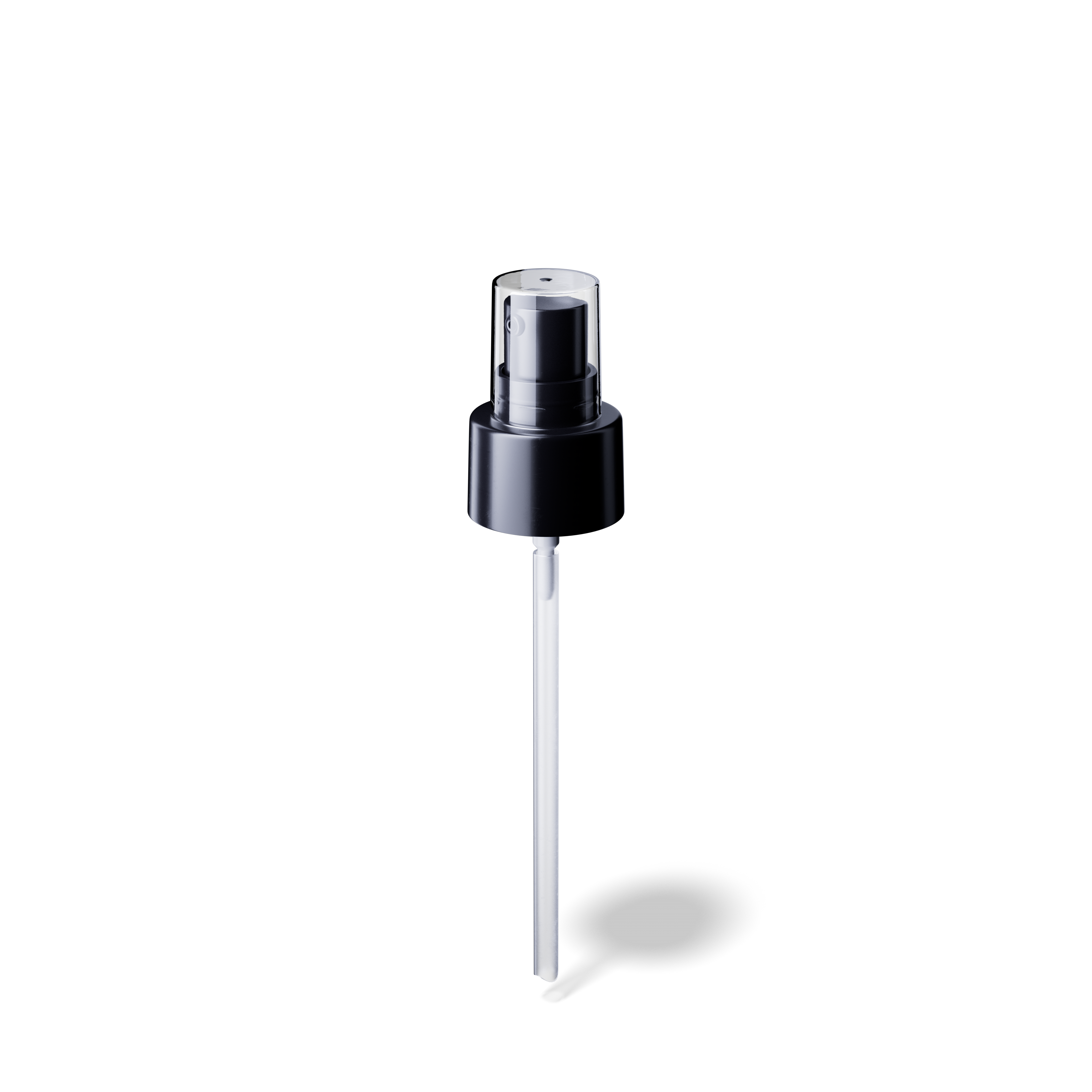 Lotion pump Sinfonia 24/410, PP black, glossy finish, dose 0.19ml, transparent overcap (Virgo 100)