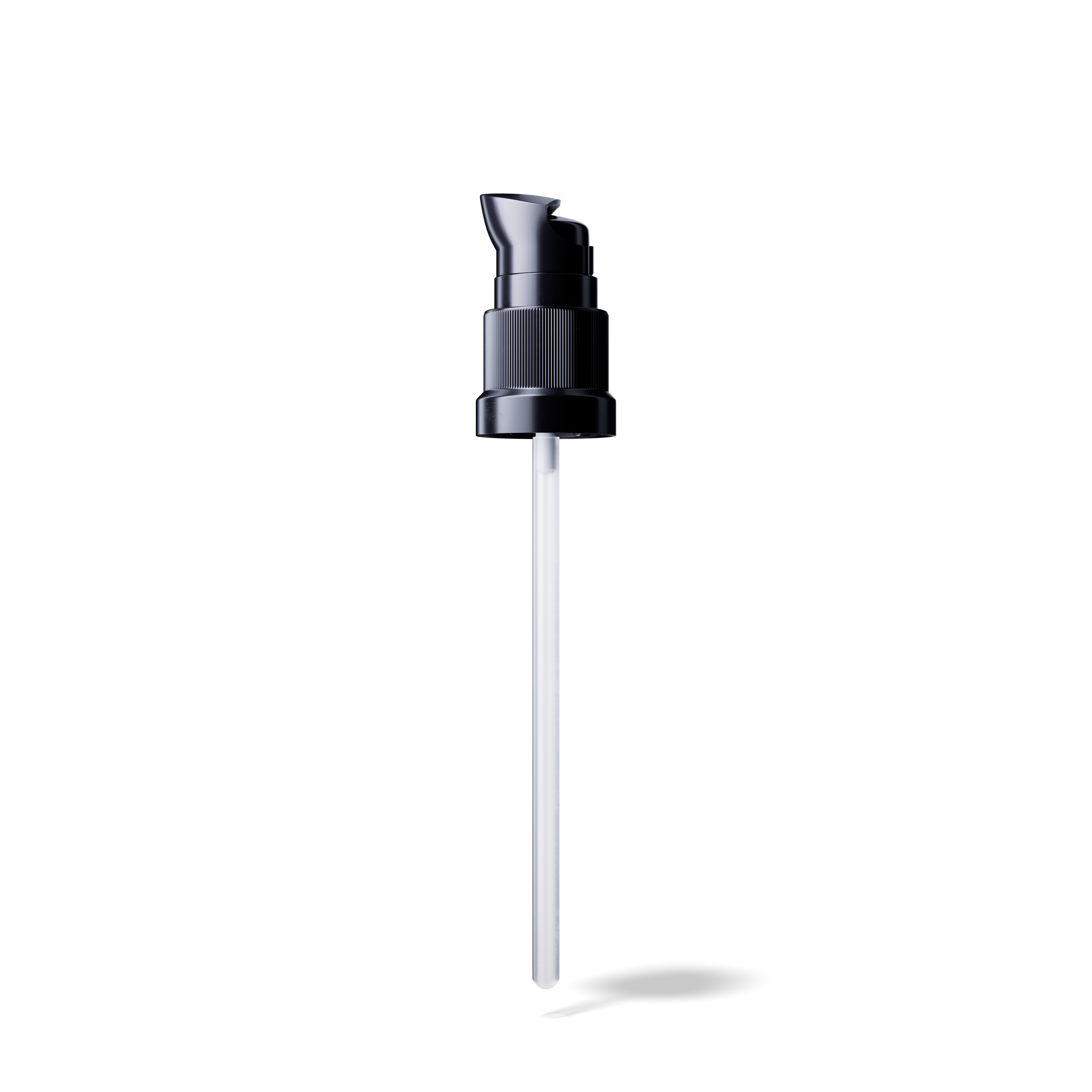 Lotion pump Metropolitan DIN18, PP, black, dose 0.10ml, black security clip (Orion 60)