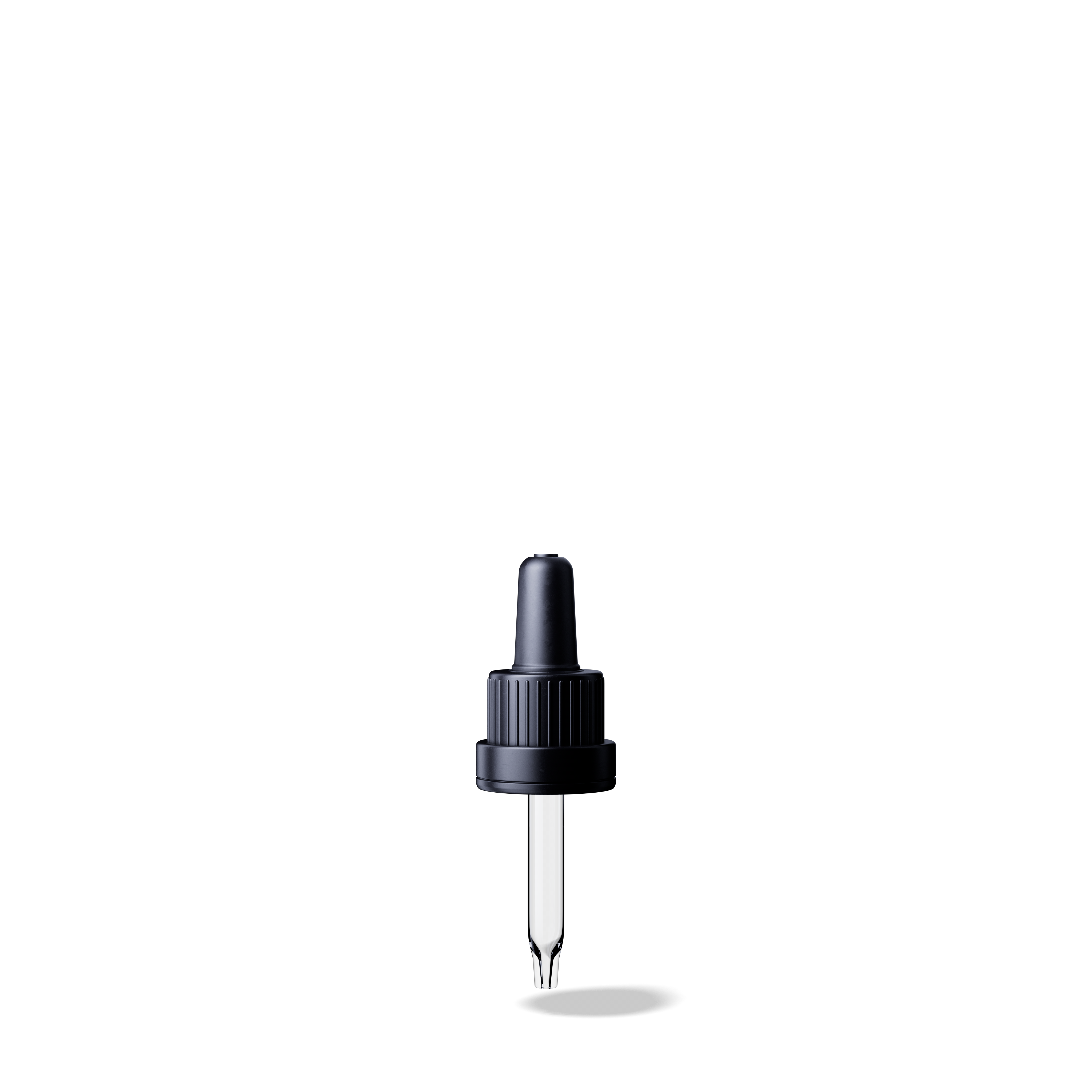 Pipette tamper evident DIN18, III, black, ribbed, bulb TPE, dose 0.7ml, conical tip (Orion 5)