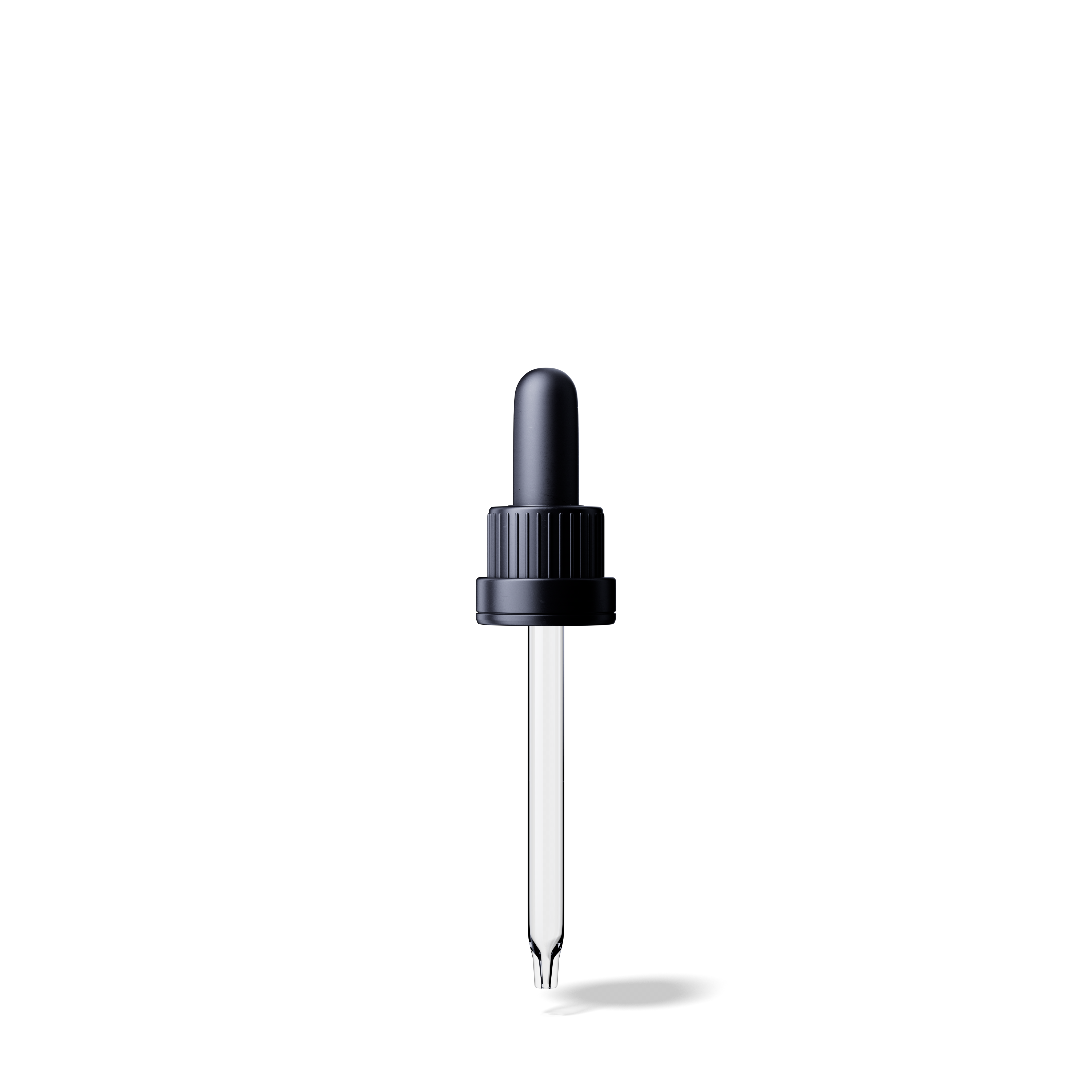 Pipette tamper evident DIN18, III, black, ribbed, bulb NBR, dose 1.0ml, conical tip (Orion 30)