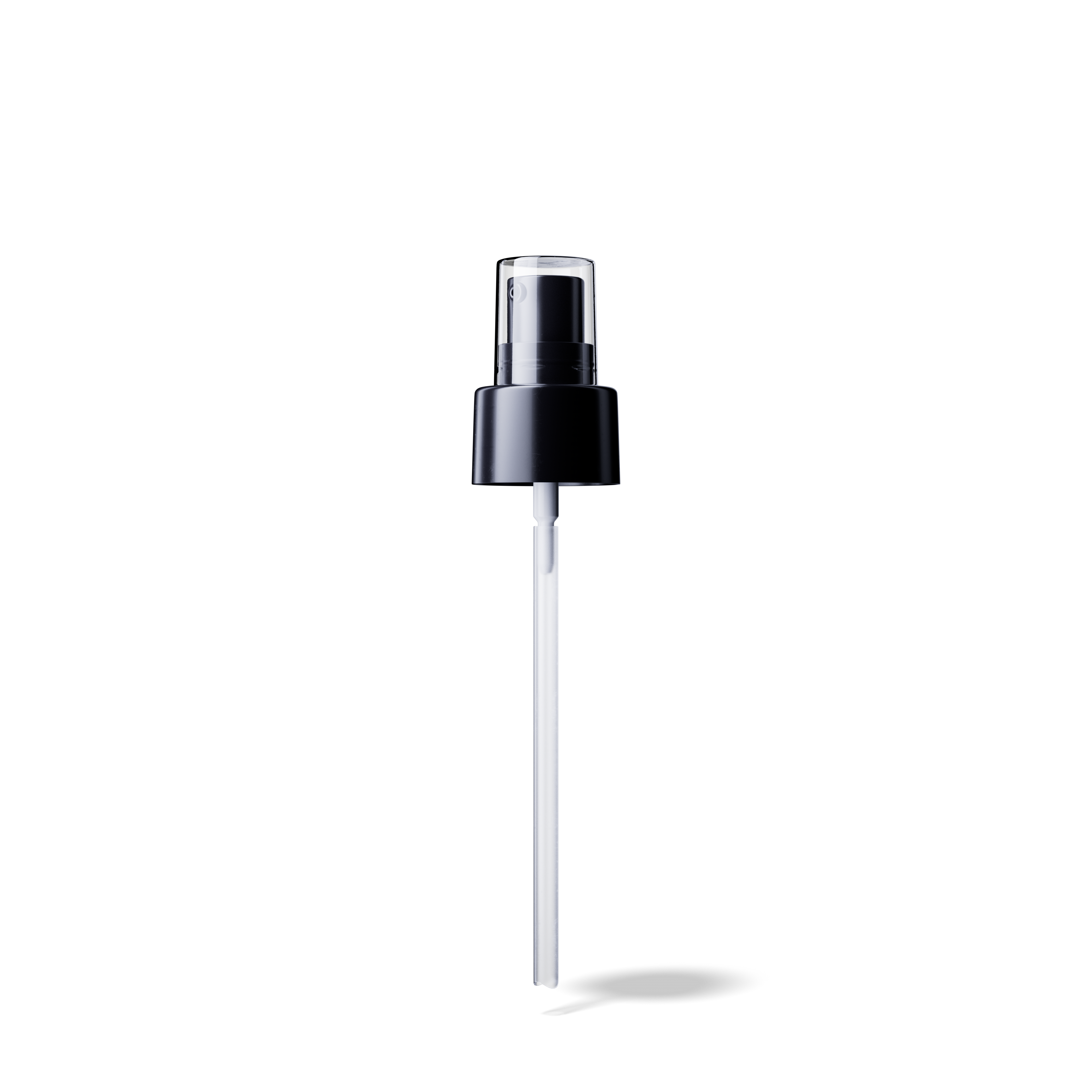 Lotion pump Sinfonia 24/410, PP black, glossy finish, dose 0.19ml, transparent overcap (Virgo 100)
