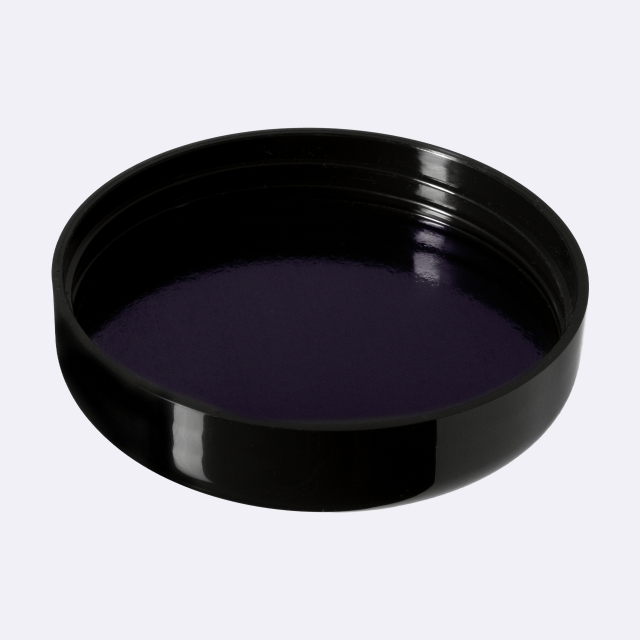 Lid Classic 89/400, SAN, black, glossy finish with violet Phan inlay (for Saturn 1000)