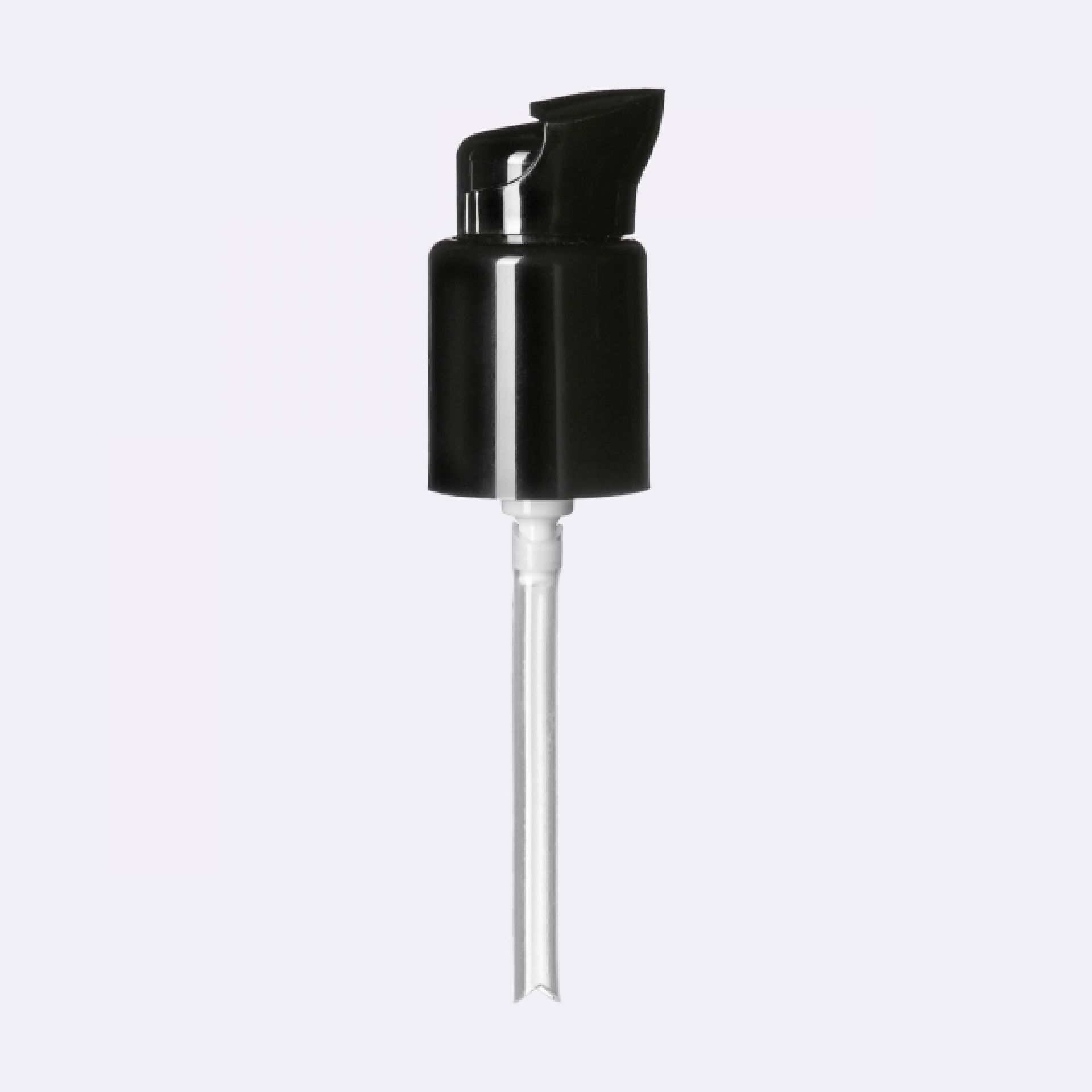 Lotion pump Metropolitan 18/415, PP, black, dose 0.15ml, black security clip (Virgo 30)