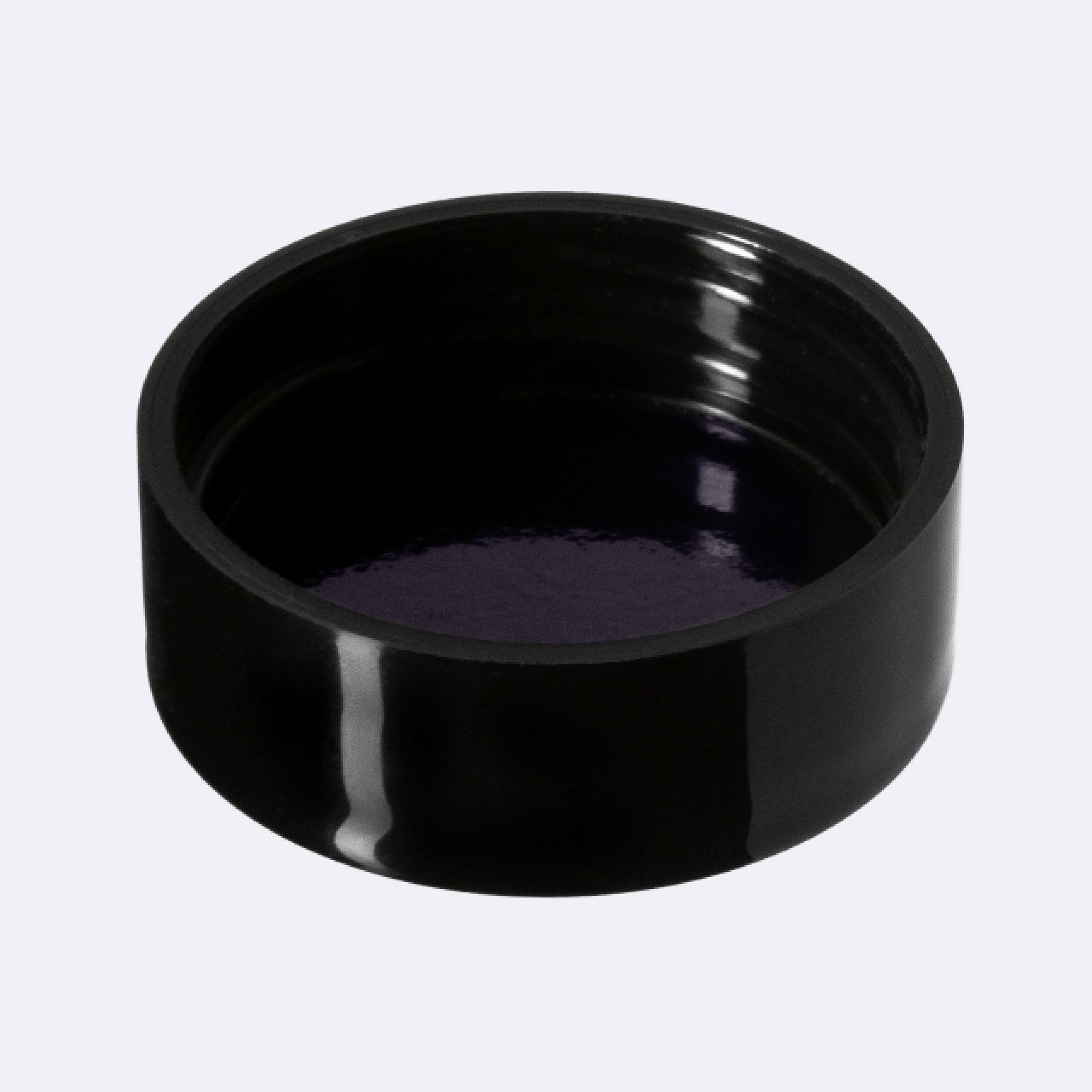 Lid Modern 30 special, UREA, black, semi-glossy finish, violet Phan inlay (Ceres 5)