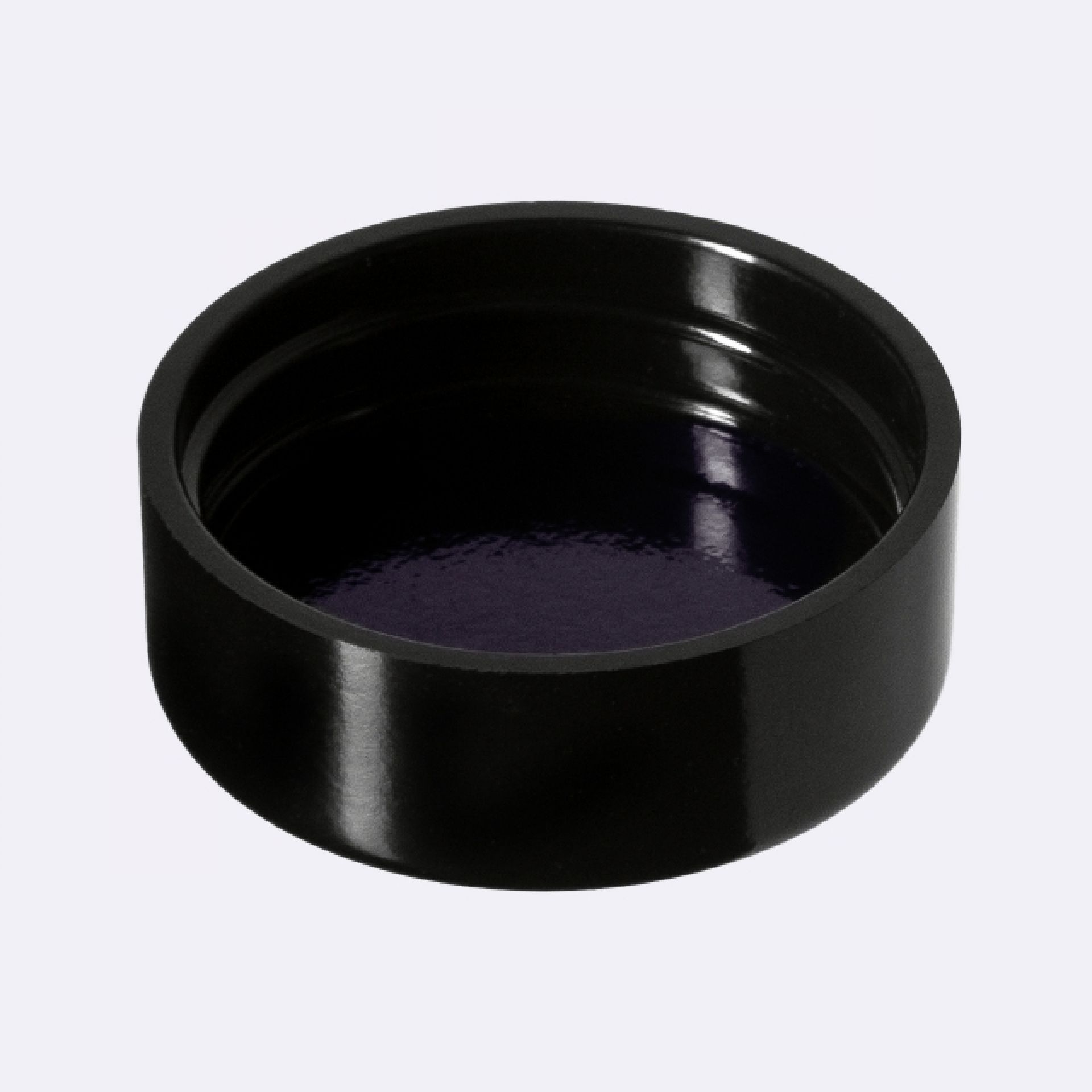 Lid Modern 30 special, PP, black, glossy finish, violet Phan inlay (Ceres 5)