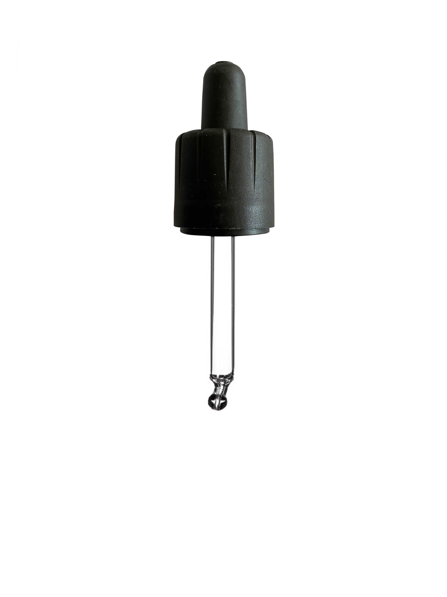 Pipette child-tamper evident DIN18, II, black, bulb TPE, dose 0.7ml, bent ball tip (Orion 15)   