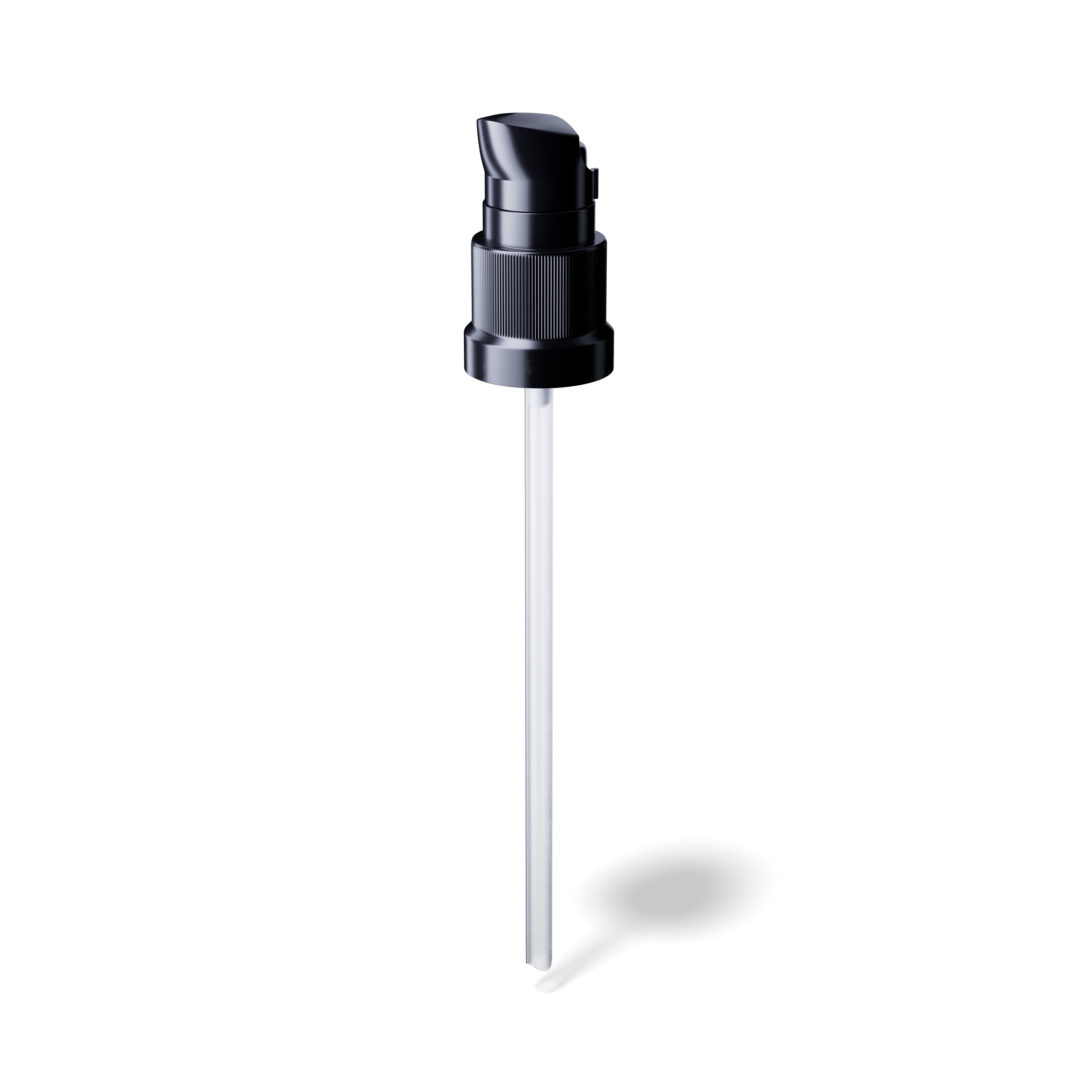 Lotion pump Metropolitan DIN18, PP, black, dose 0.15ml, black security clip (Orion 100)