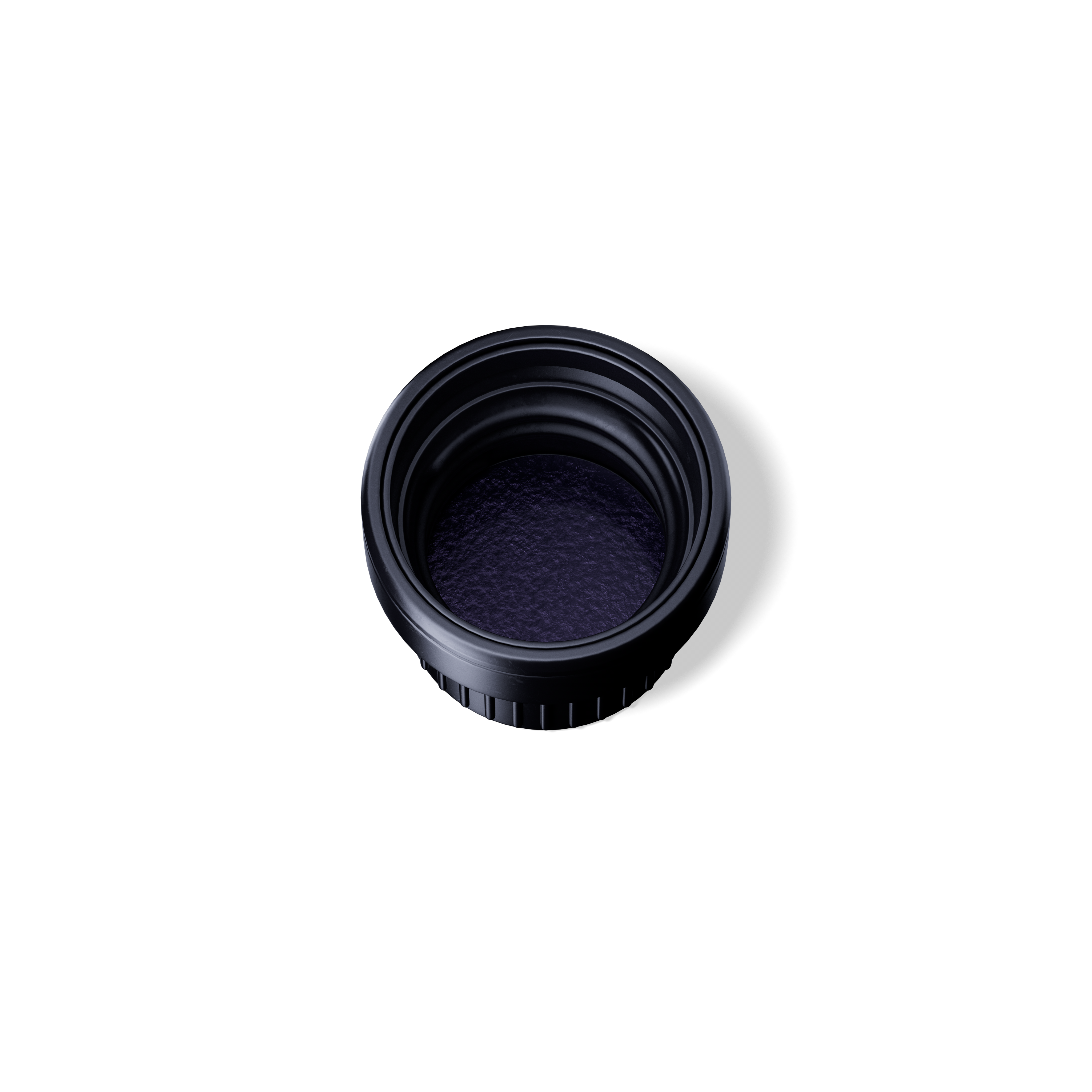 Screw cap tamper-evident DIN18, III, PP/PEHD, black, violet Phan inlay (Orion)