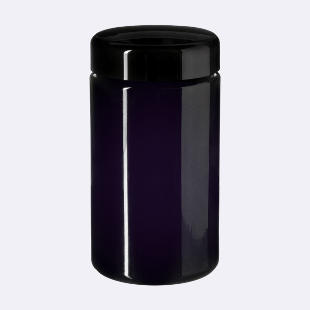 Lid Classic 63/400, SAN, black, glossy finish with violet Phan inlay (for Saturn 300)